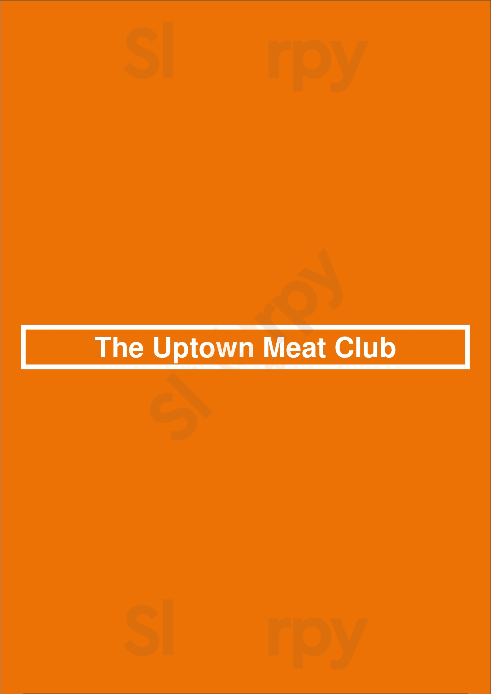 The Uptown Meat Club Amsterdam Menu - 1