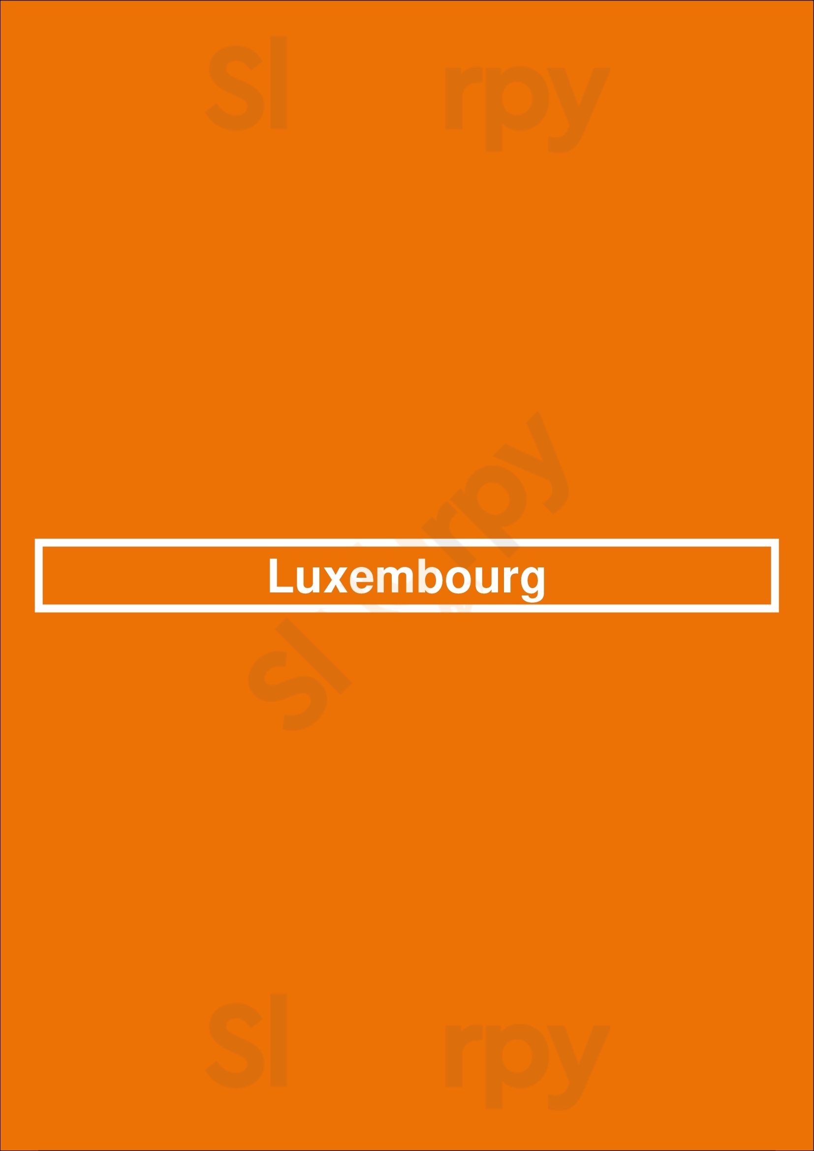 Luxembourg Amsterdam Menu - 1