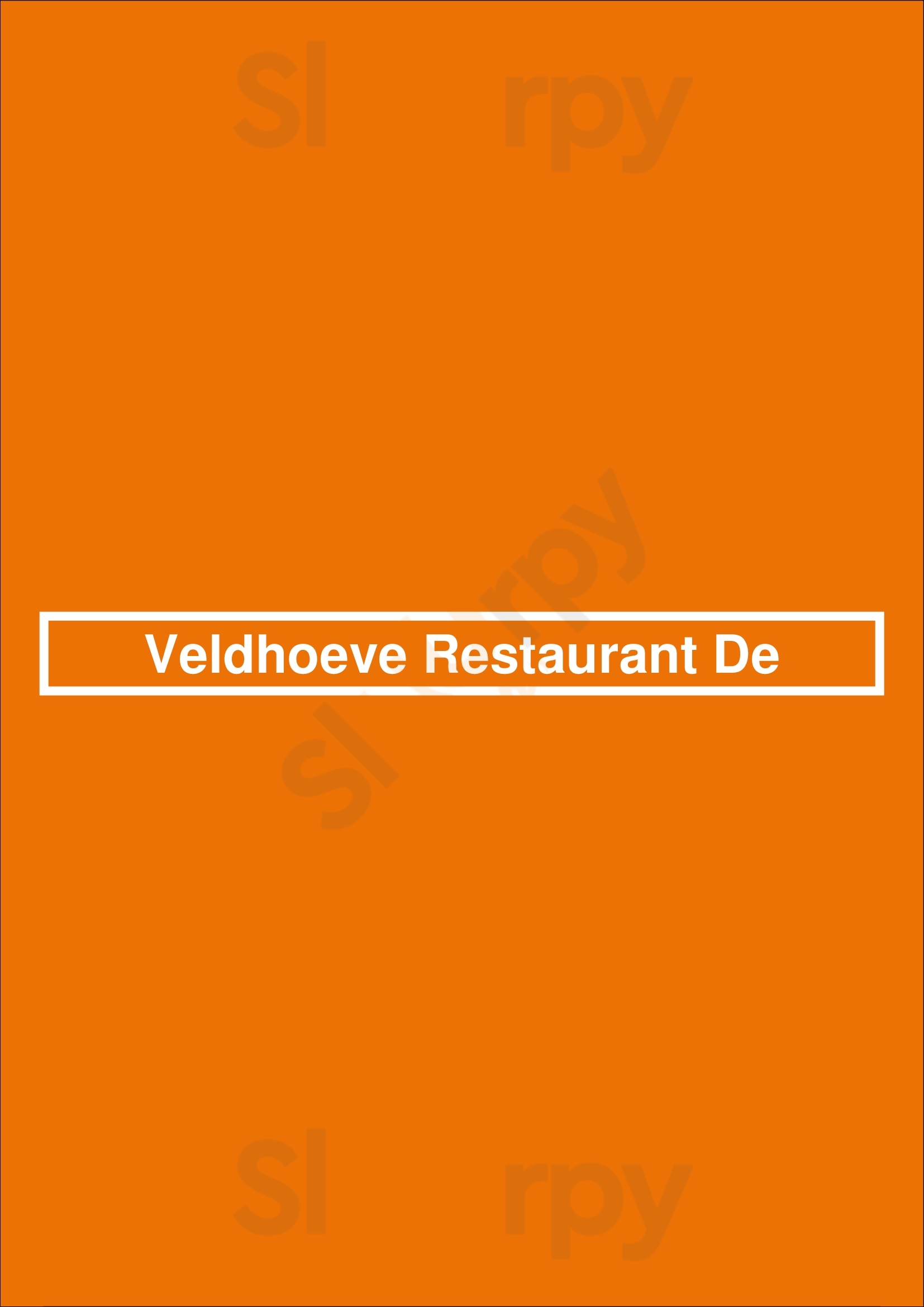 Veldhoeve Restaurant De Epe Menu - 1