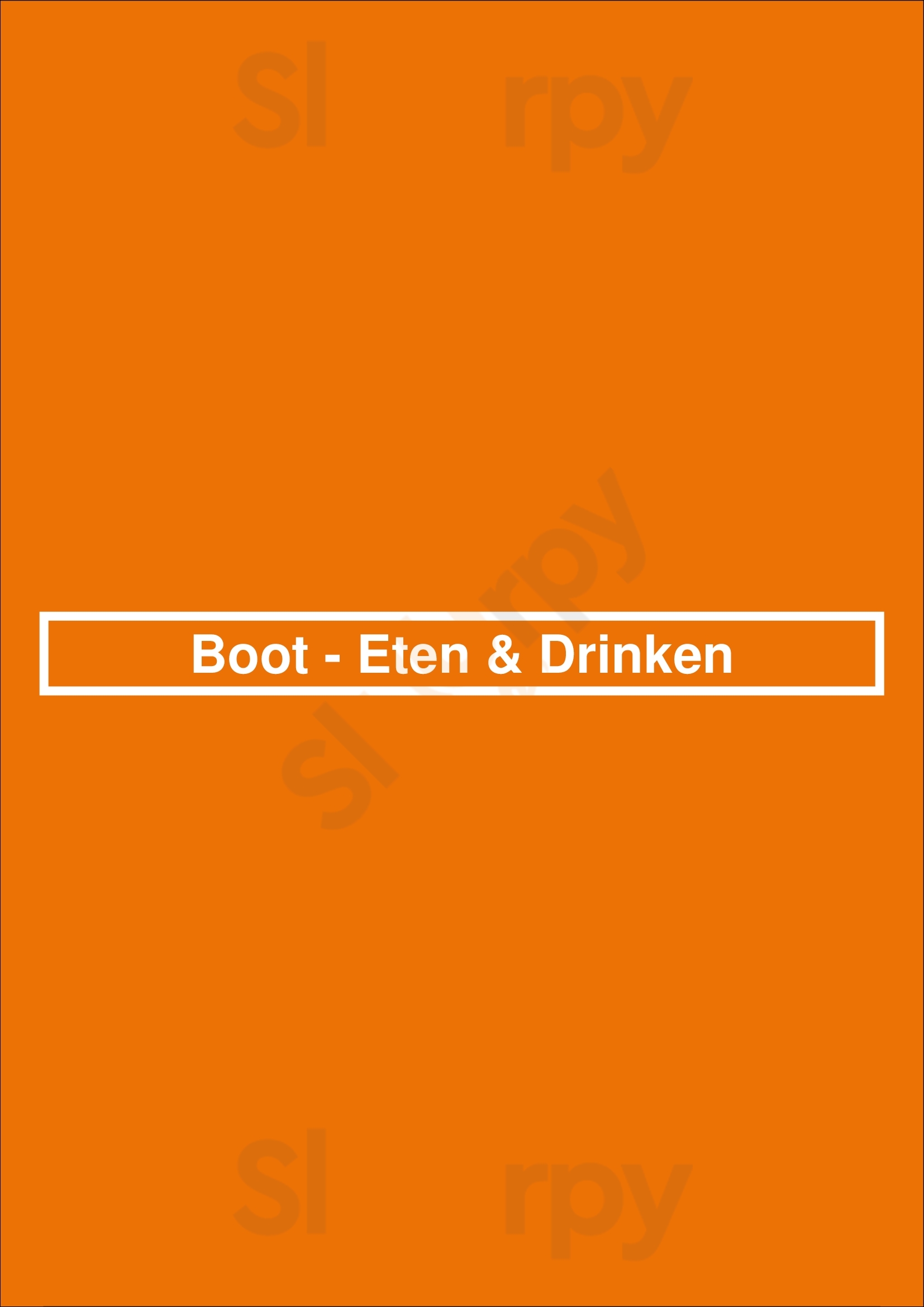 Boot - Eten & Drinken Huizen Menu - 1