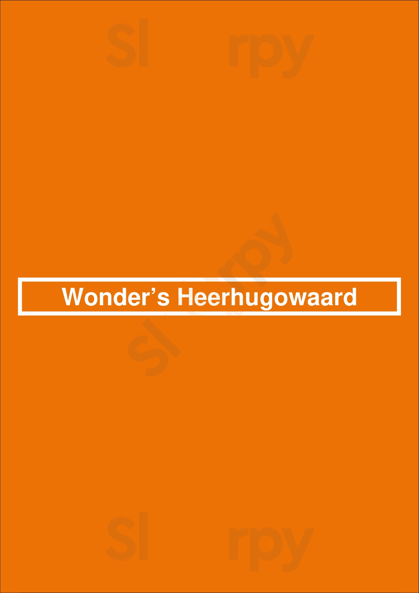 Wonder’s Heerhugowaard Heerhugowaard Menu - 1