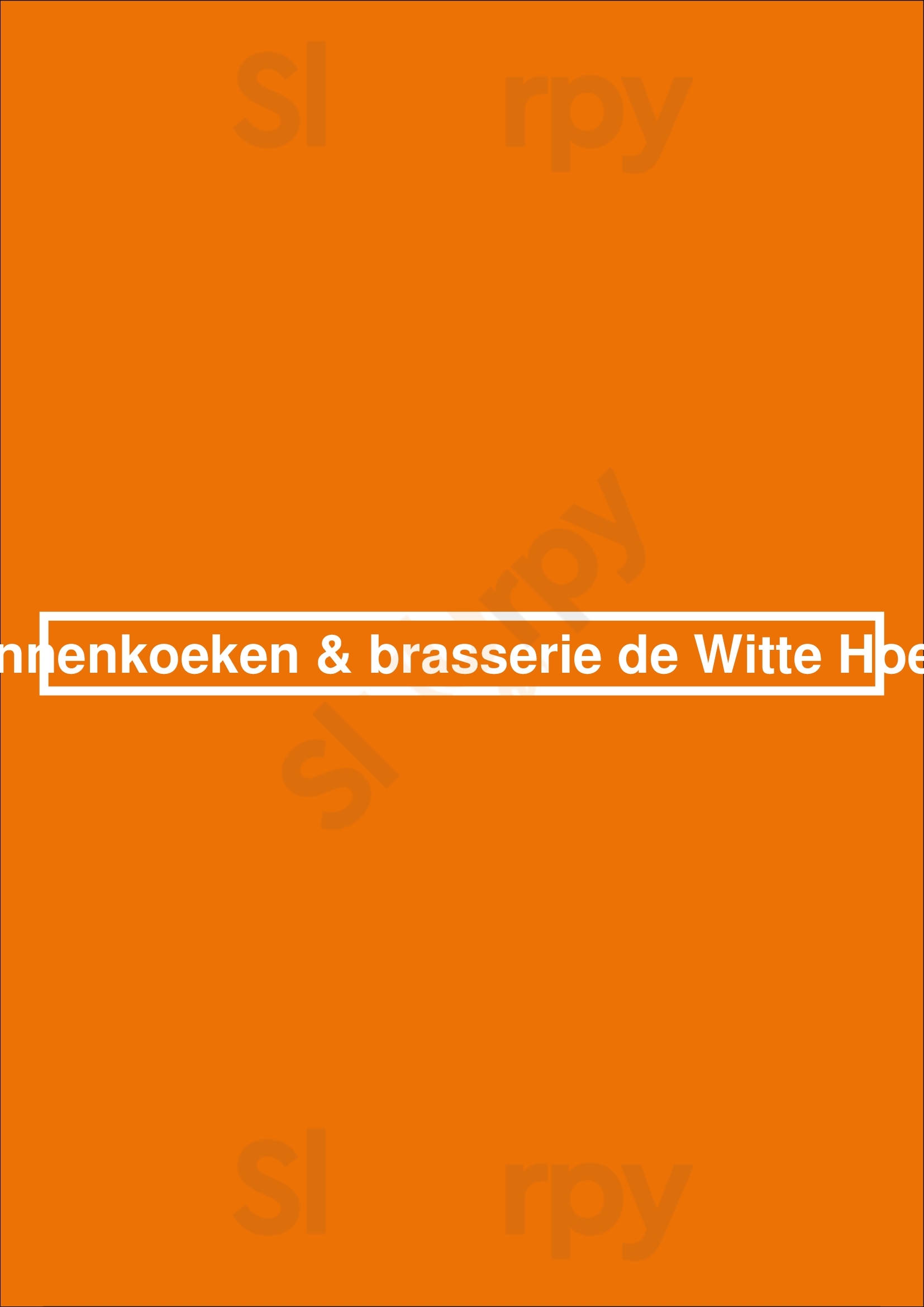 Pannenkoeken & Brasserie De Witte Hoeve Giethoorn Menu - 1