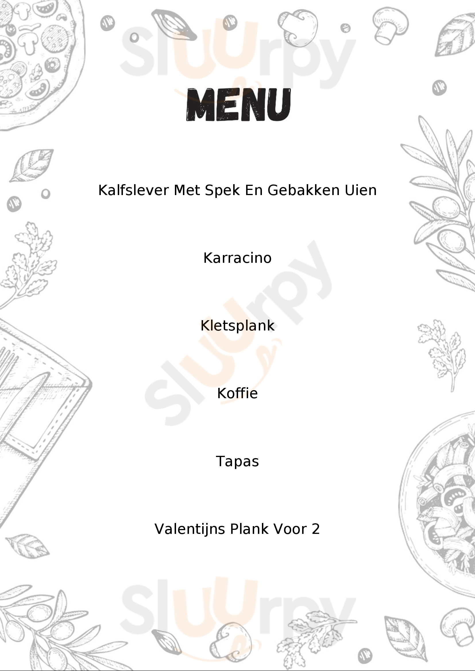 Bistro De Huiskamer Waalwijk Menu - 1