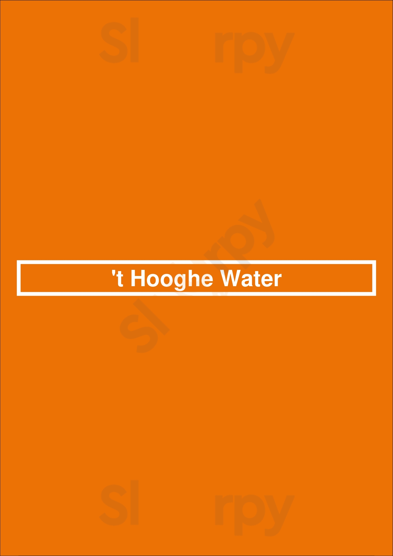 't Hooghe Water Capelle aan den IJssel Menu - 1
