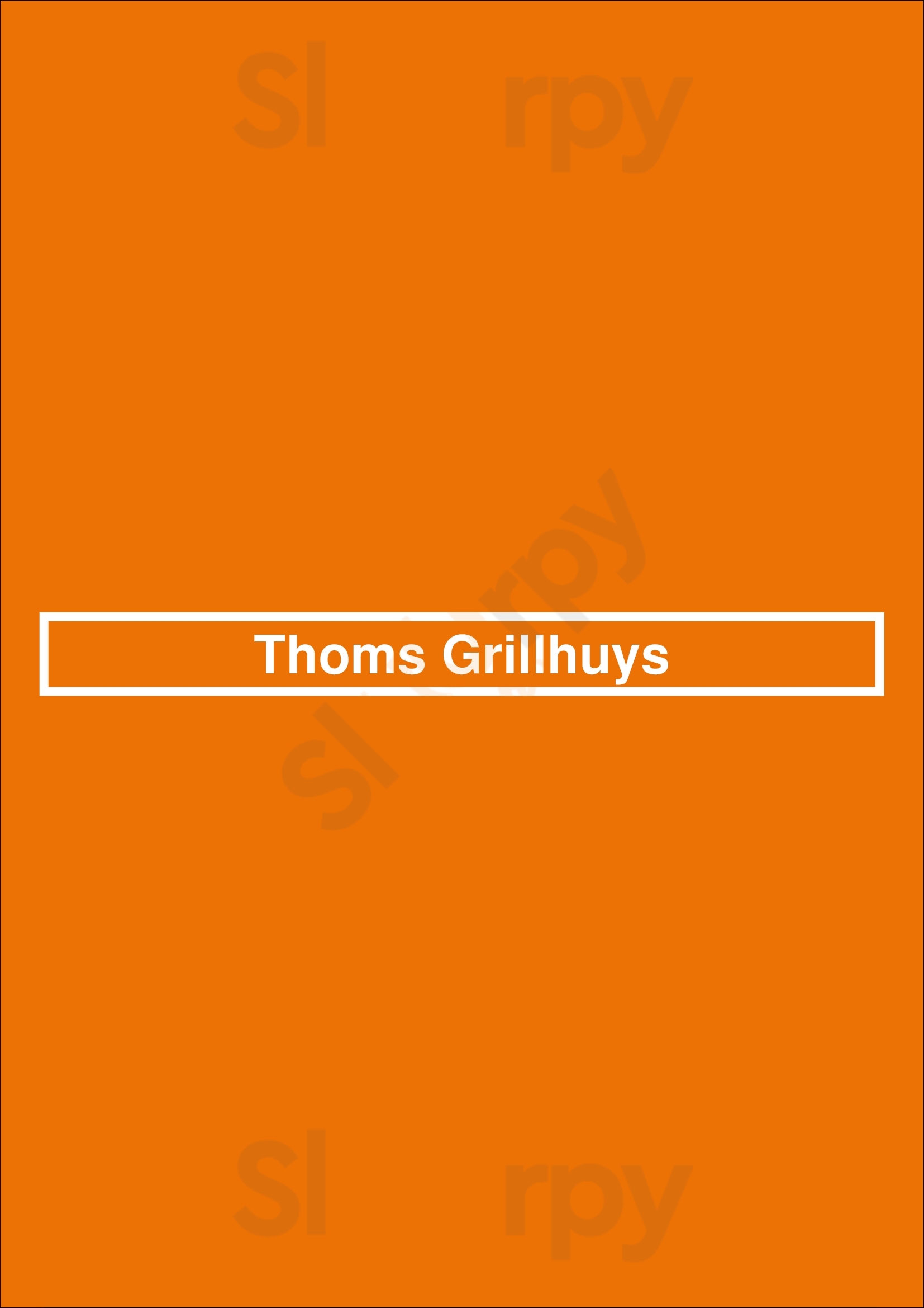 Thoms Grillhuys Kampen Menu - 1