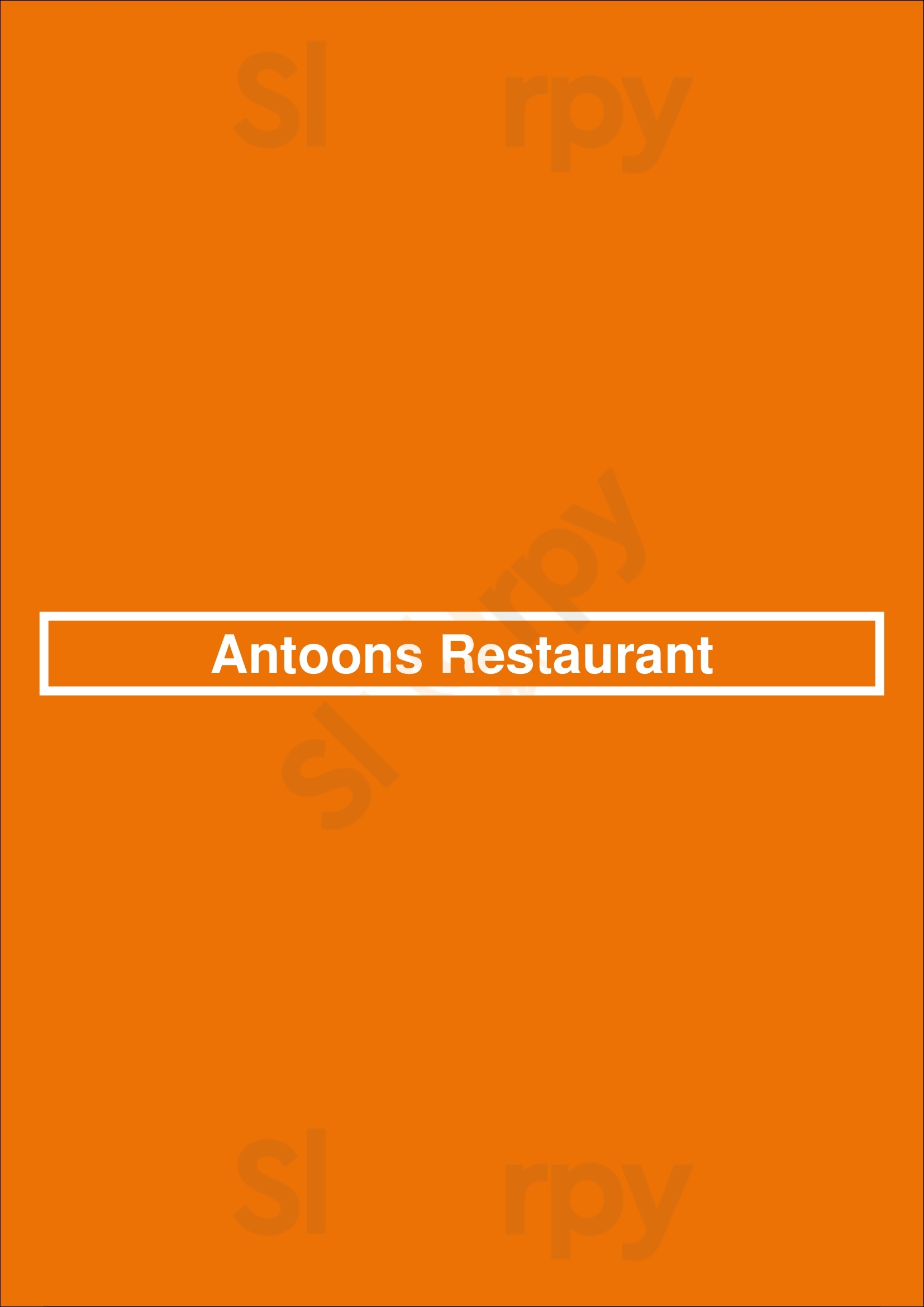 Antoons Restaurant Winterswijk Menu - 1
