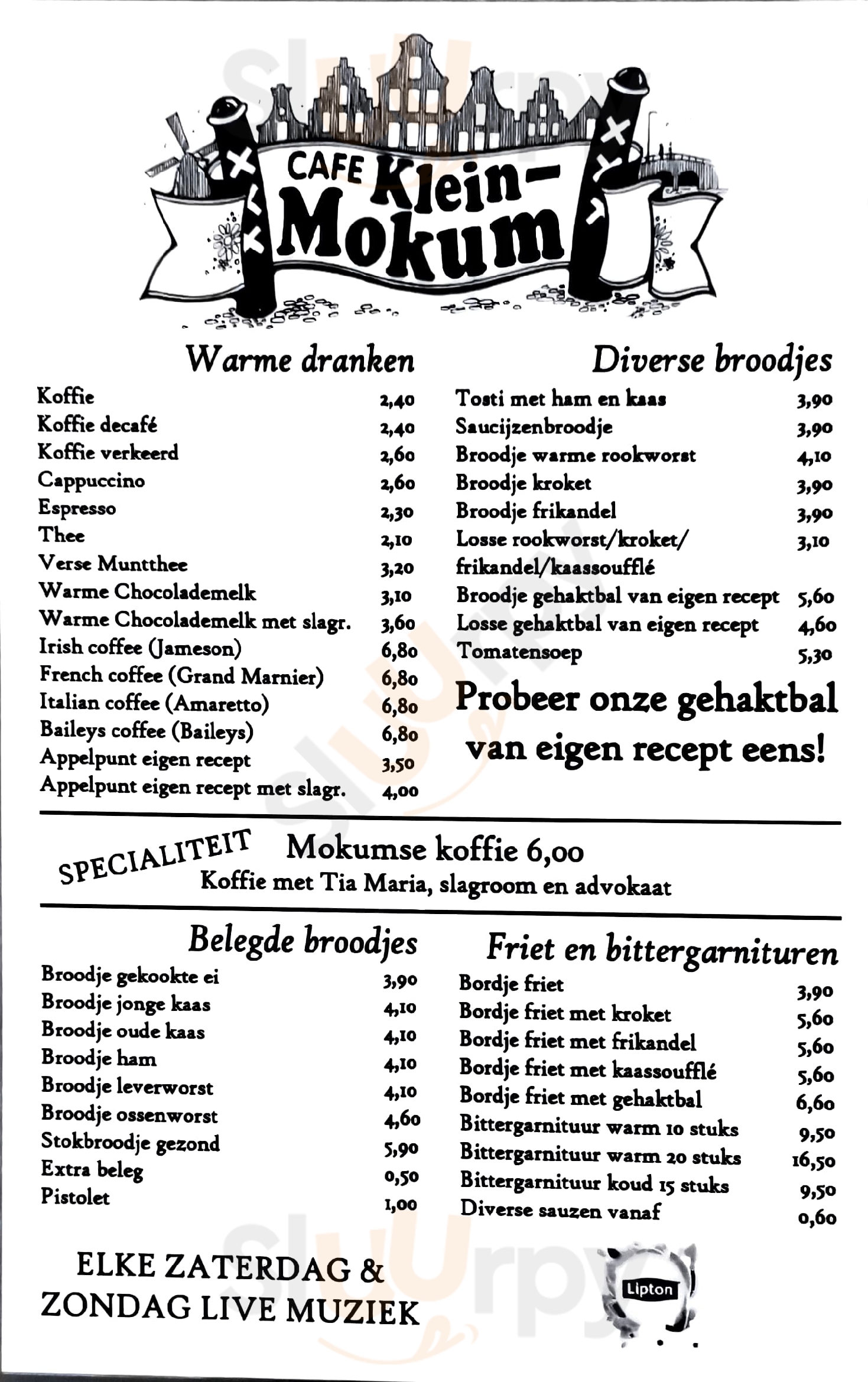 Grand Cafe Klein Mokum Beverwijk Menu - 1
