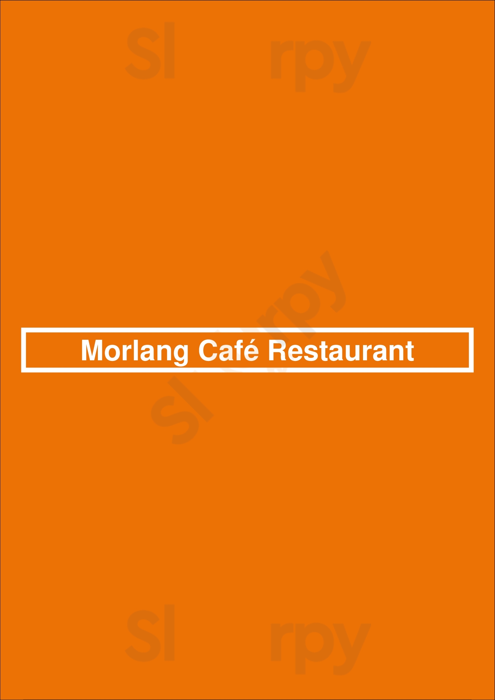 Morlang Café Restaurant Amsterdam Menu - 1