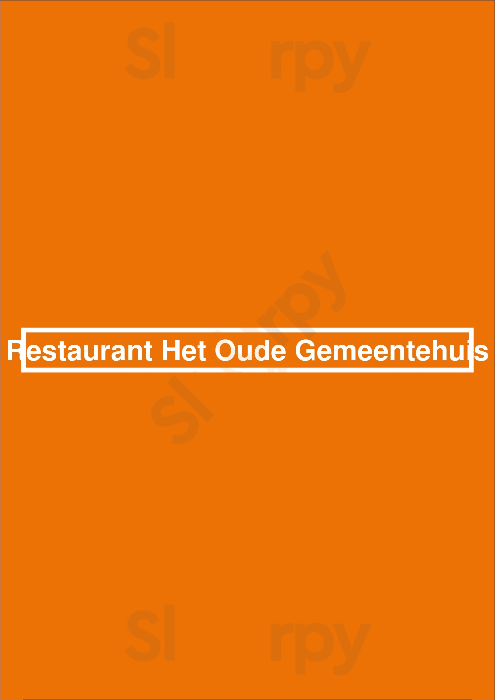 Restaurant Het Oude Gemeentehuis Rhenen Menu - 1