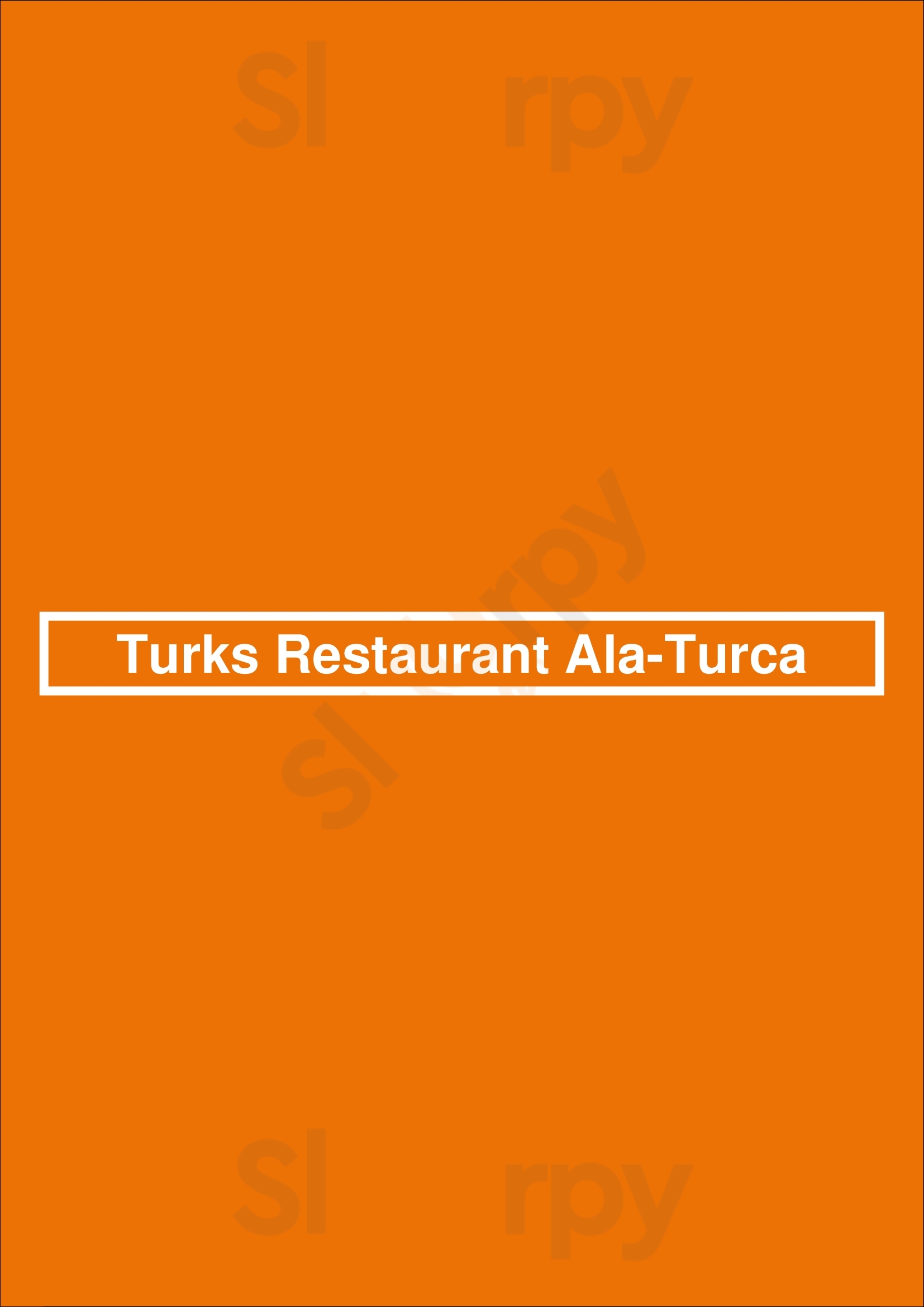 Turks Restaurant Ala-turca Cuijk Menu - 1