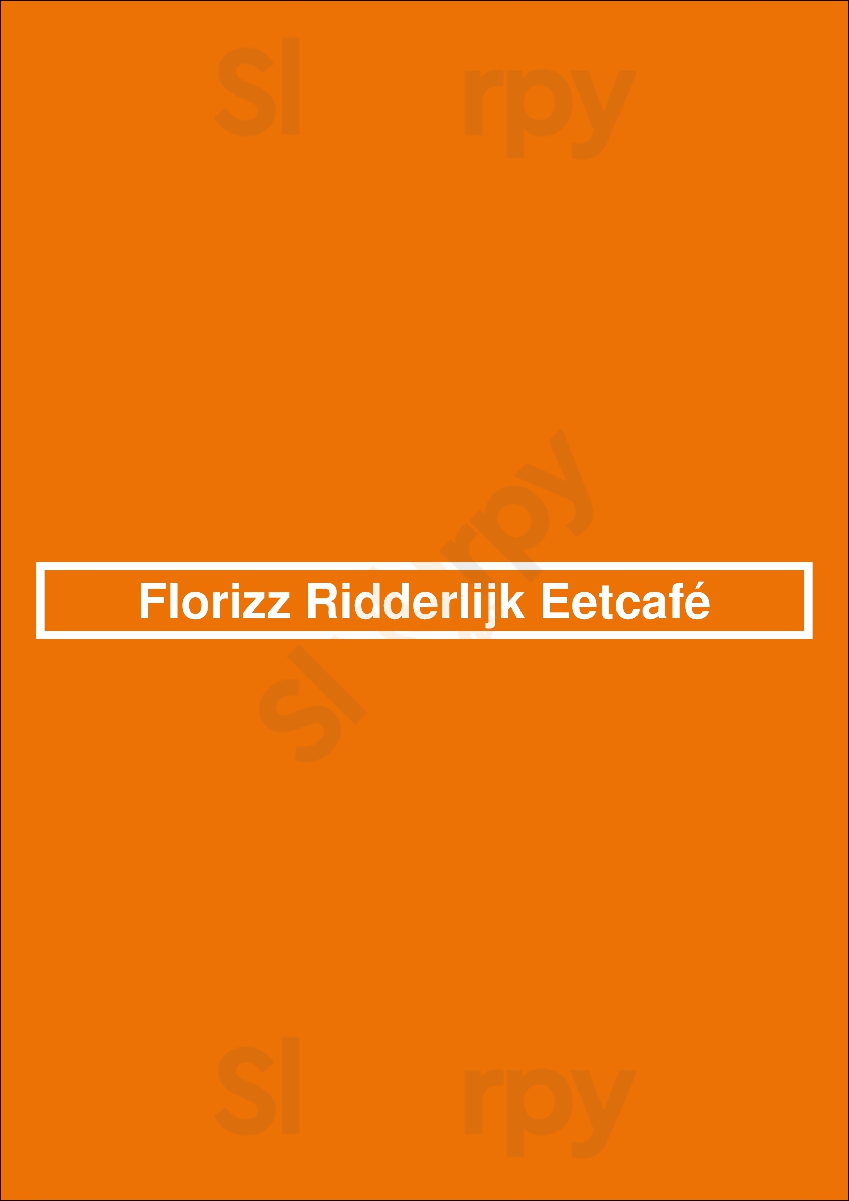 Florizz Ridderlijk Eetcafé Zwijndrecht Menu - 1