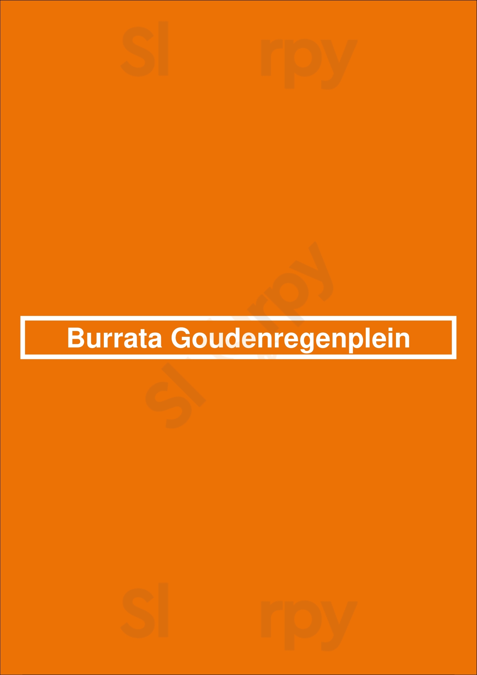 Burrata Goudenregenplein Den Haag Menu - 1
