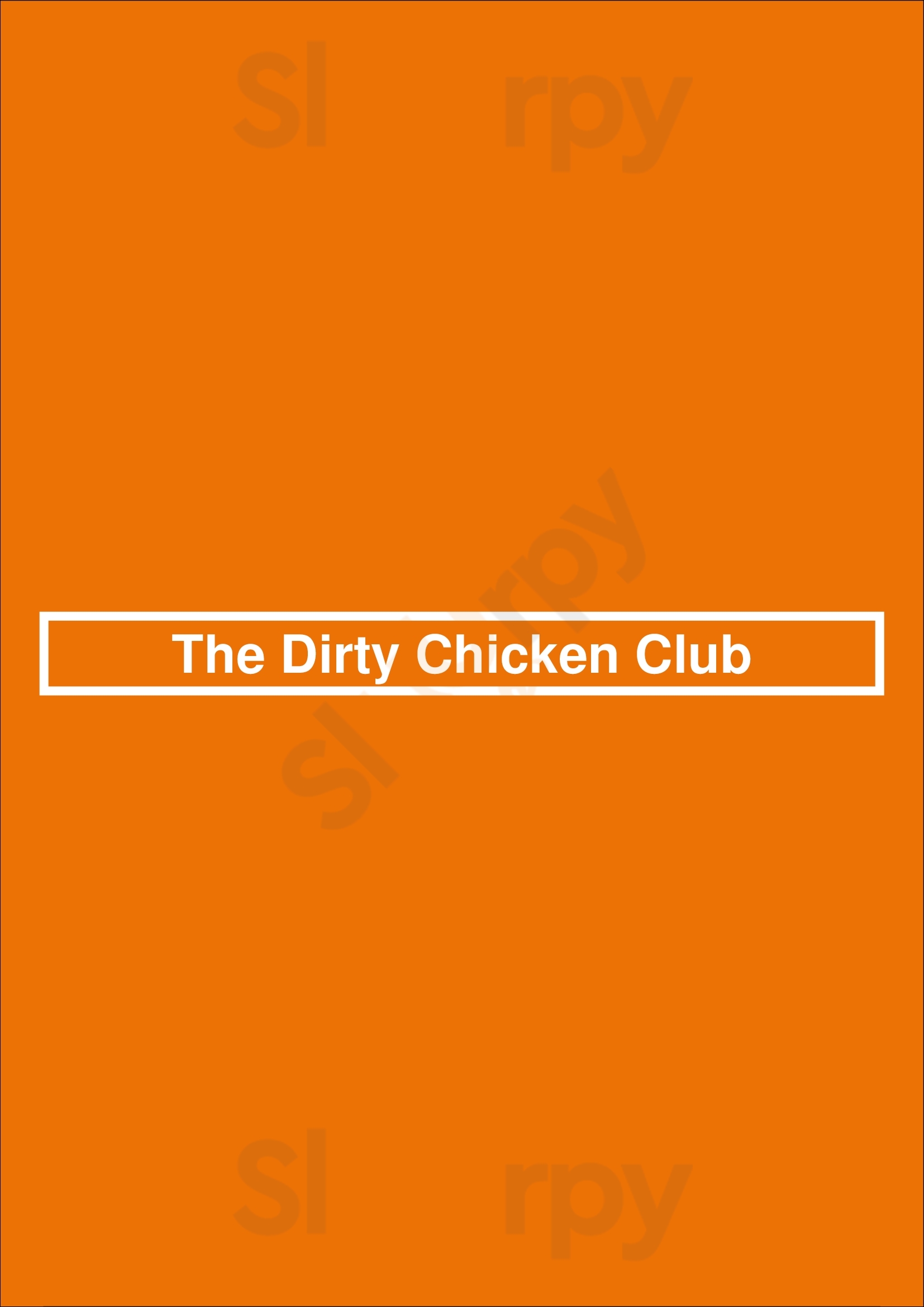 The Dirty Chicken Club Amsterdam Menu - 1