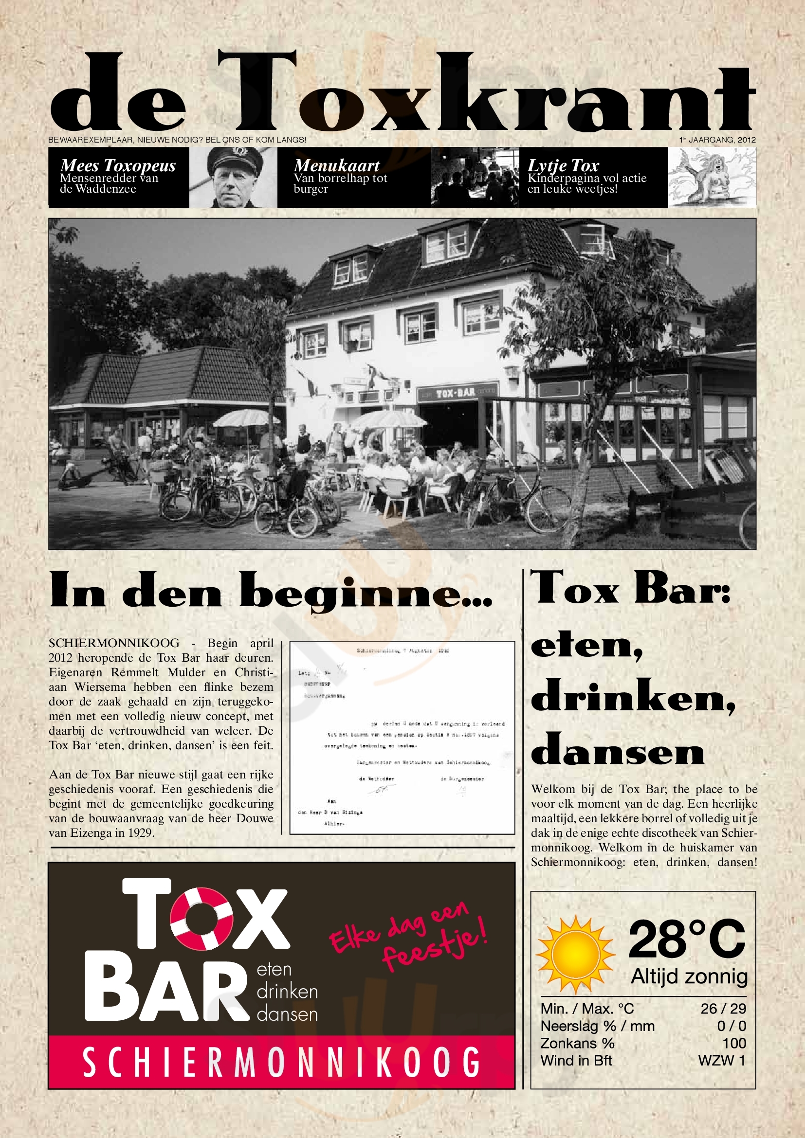 Tox Bar Friesland Menu - 1