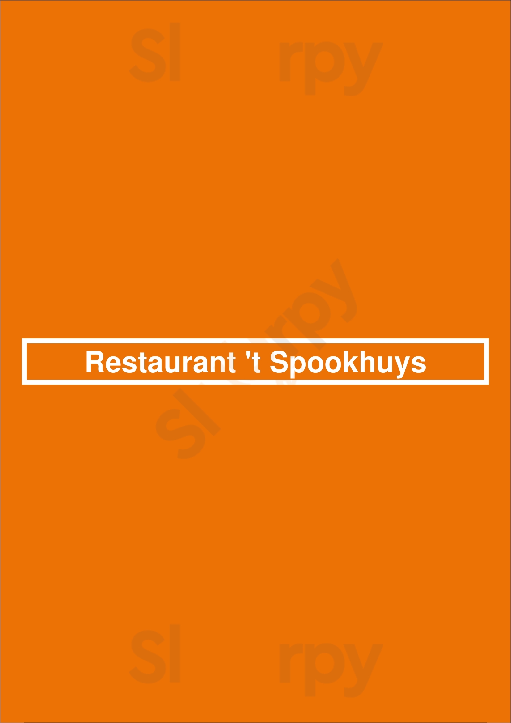 Restaurant 't Spookhuys Hattem Menu - 1