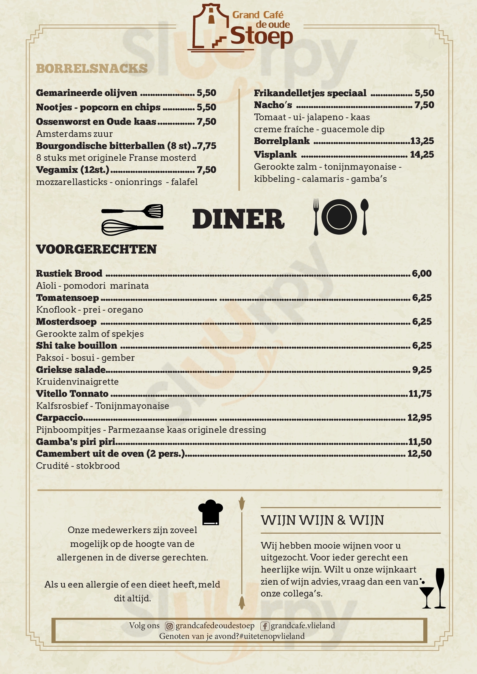 Grand Café De Oude Stoep Friesland Menu - 1