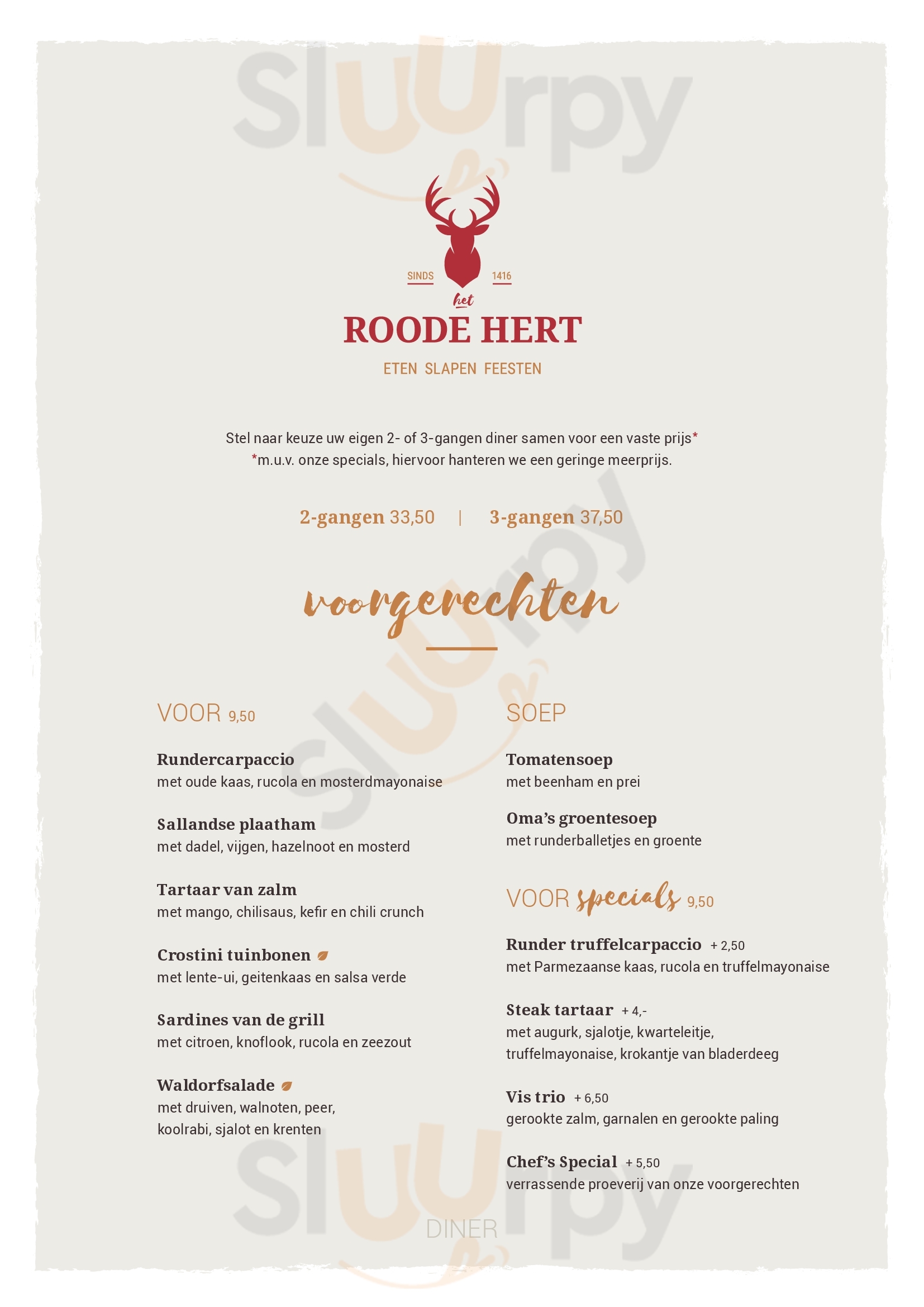 Het Roode Hert Dalfsen Menu - 1