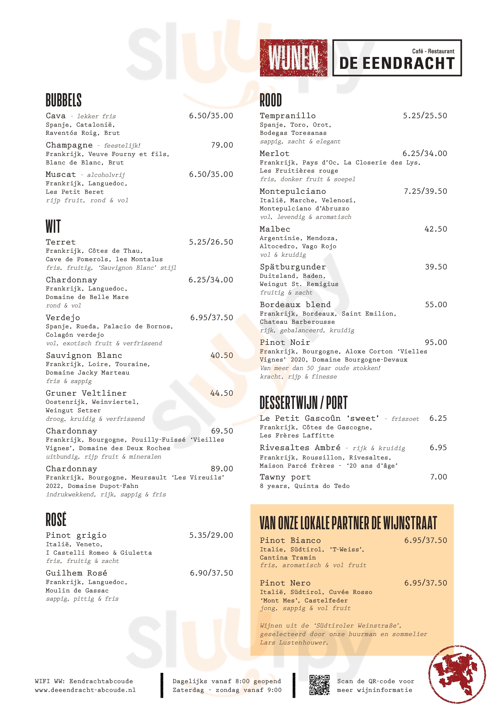 Main Menu - Rotisserie Achter De Eendracht