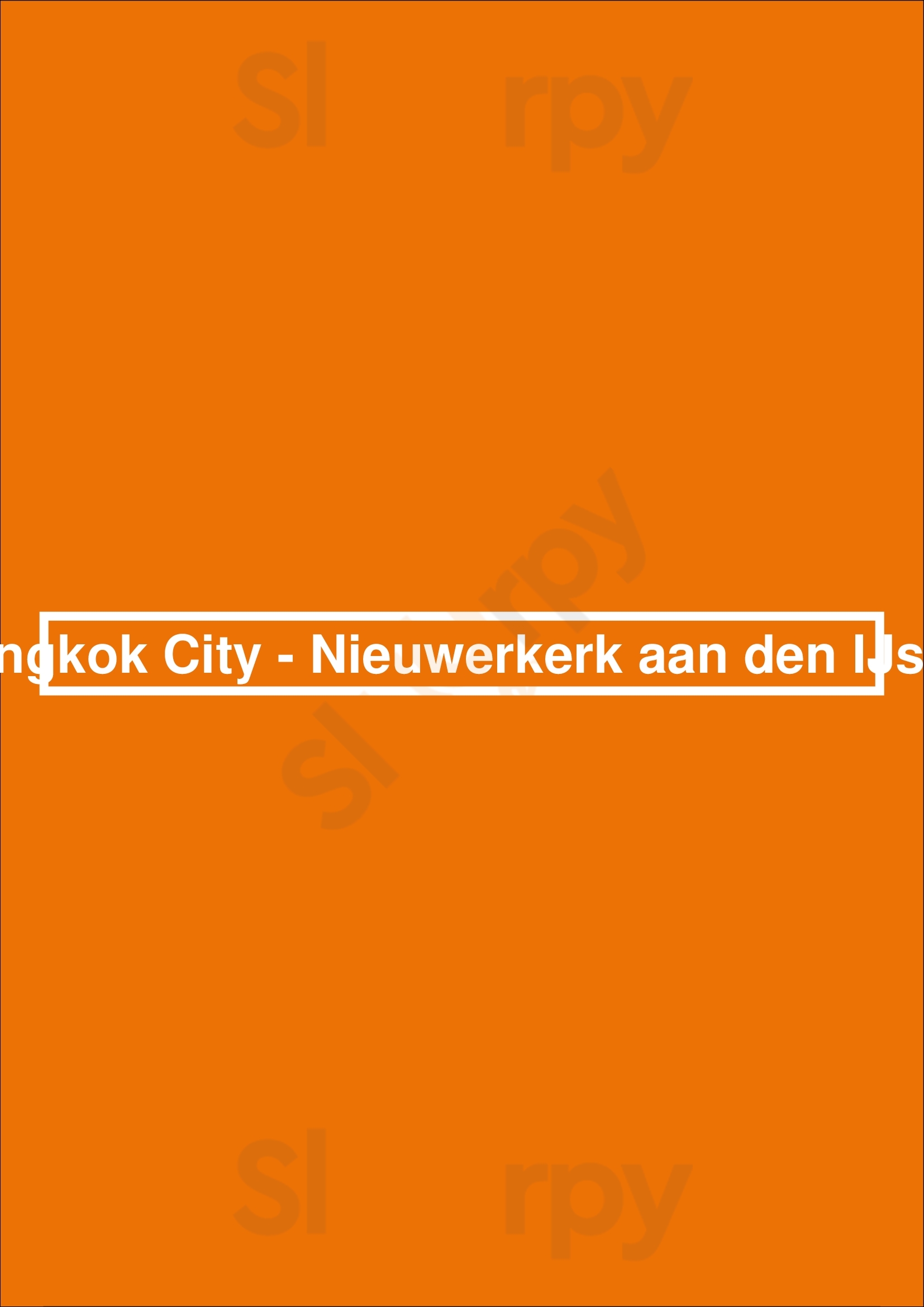 Bangkok City - Nieuwerkerk Aan Den Ijssel Nieuwerkerk aan den IJssel Menu - 1