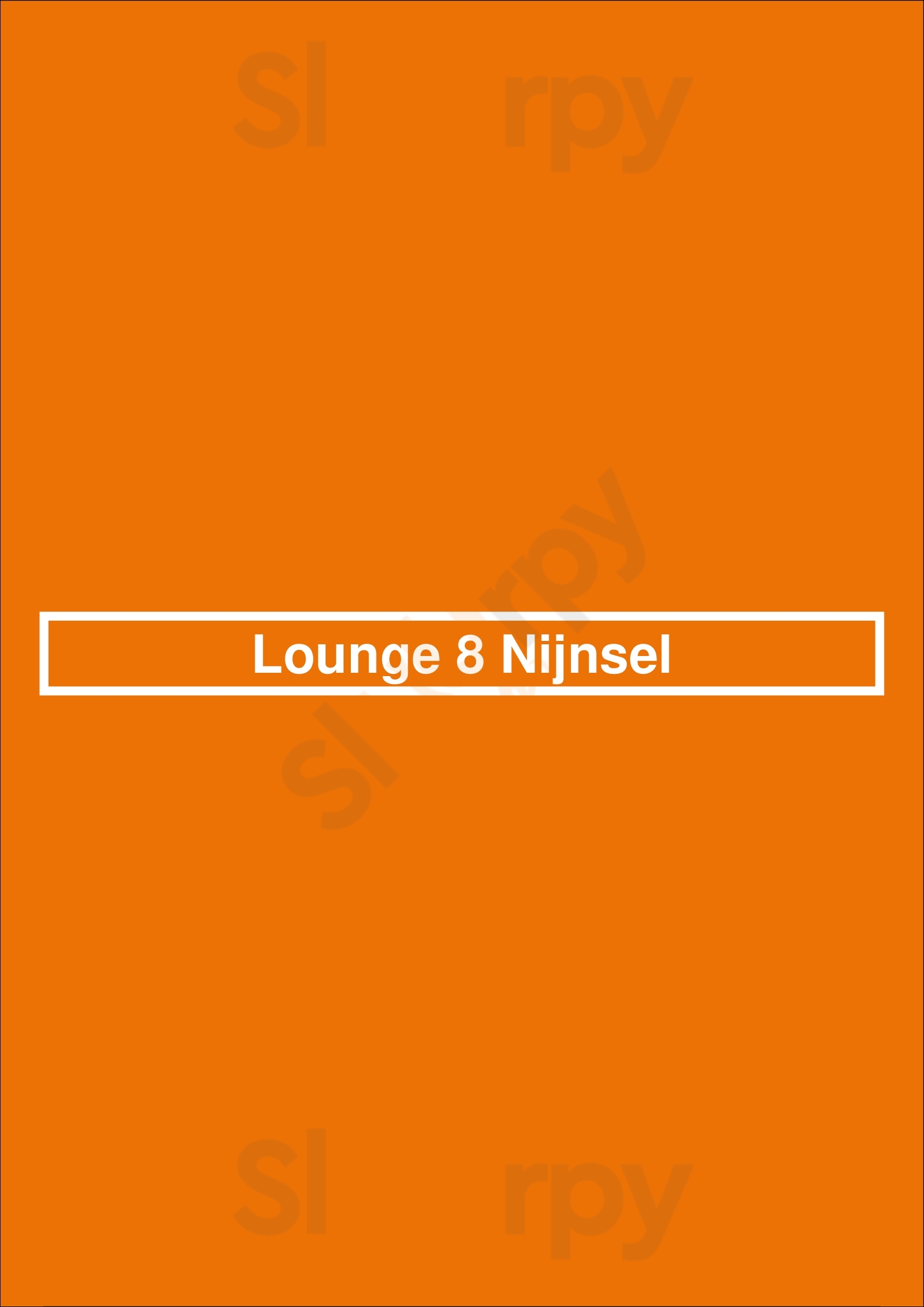 Lounge 8 Nijnsel Sint-Oedenrode Menu - 1