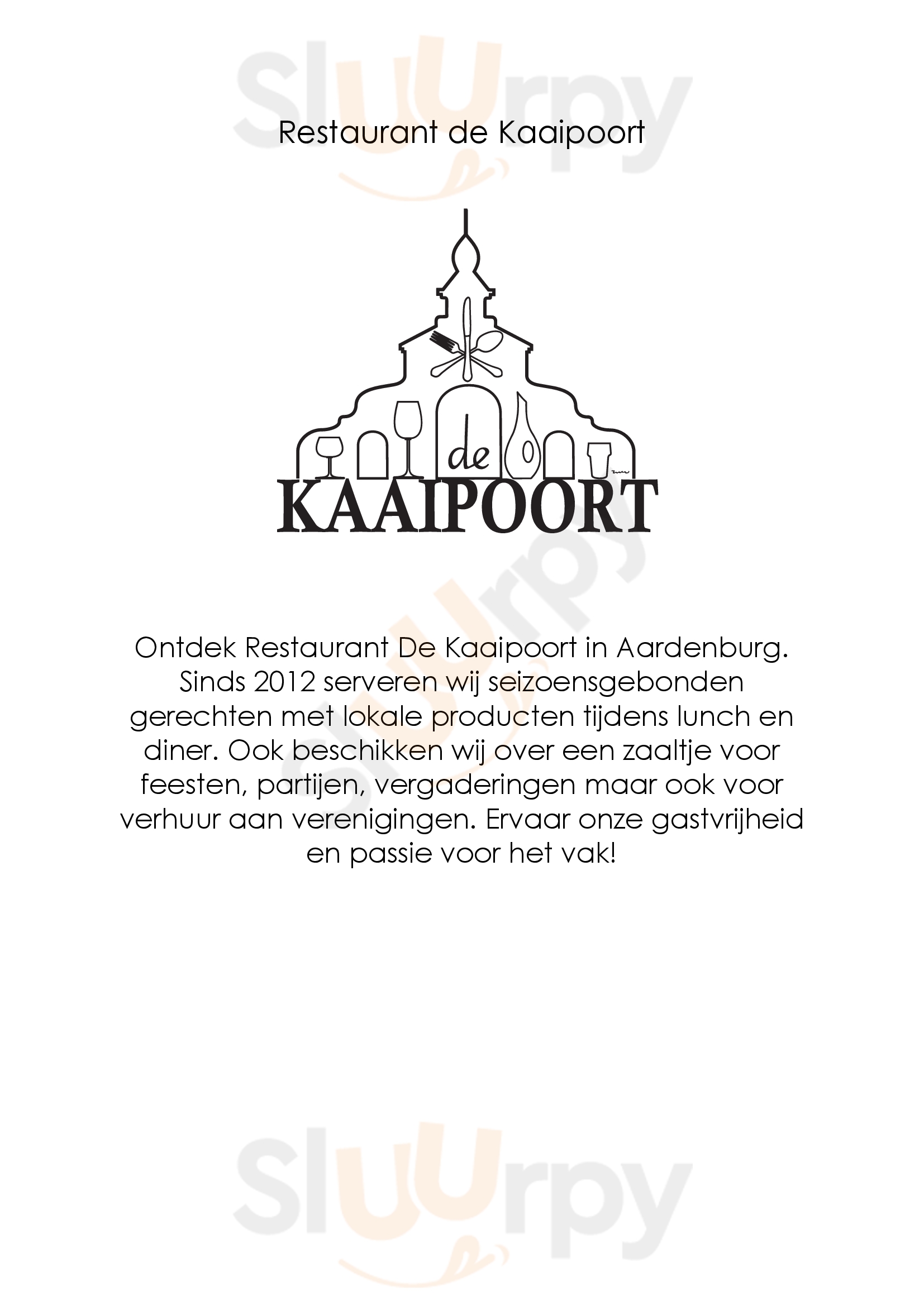 Restaurant De Kaaipoort Aardenburg Menu - 1