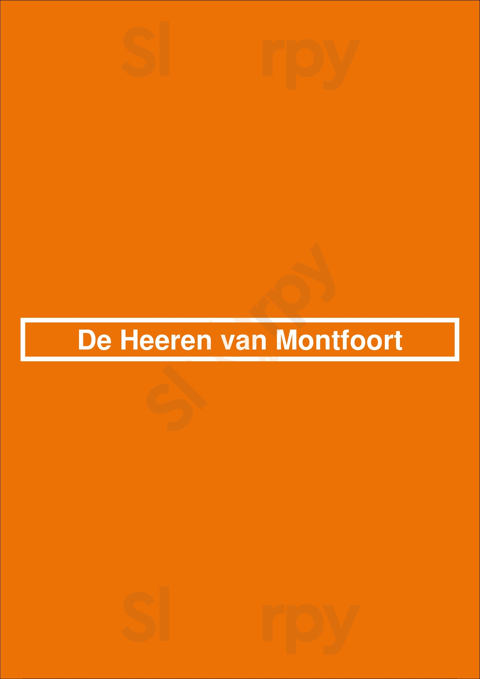 De Heeren Van Montfoort Montfoort Menu - 1