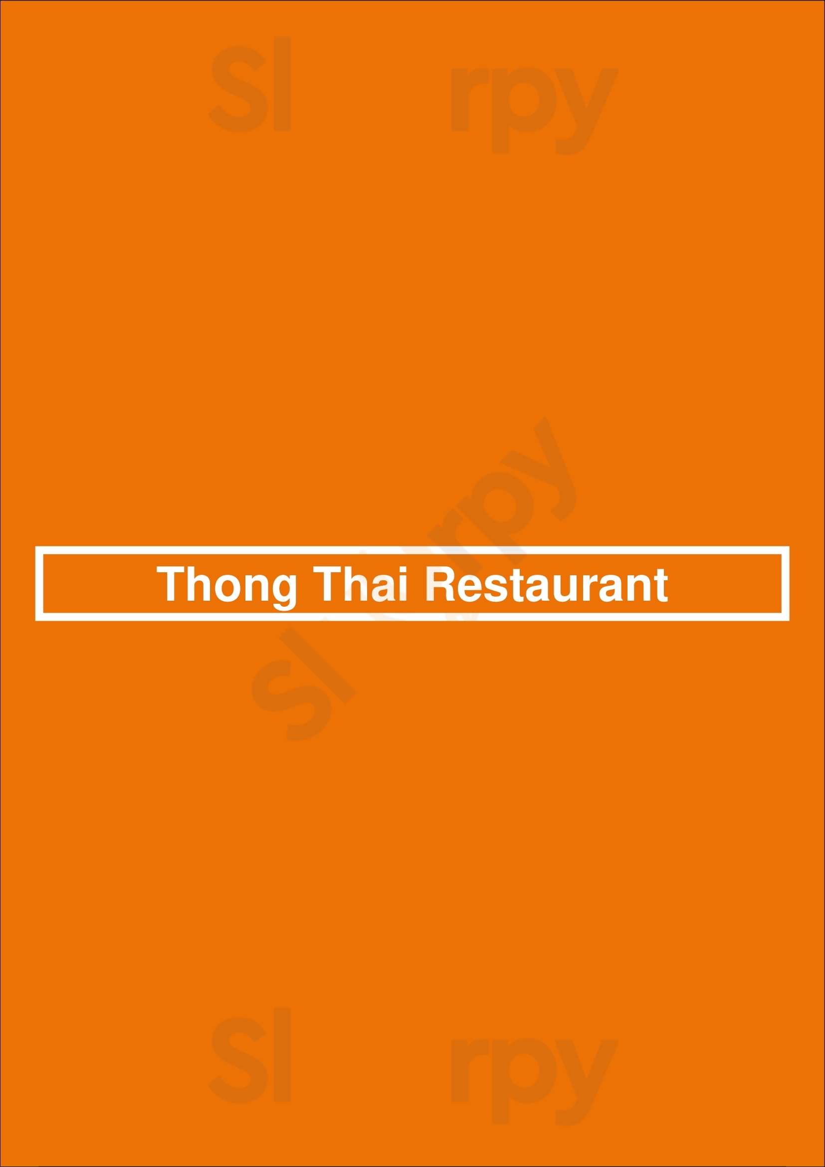 Thong Thai Restaurant Wemeldinge Menu - 1