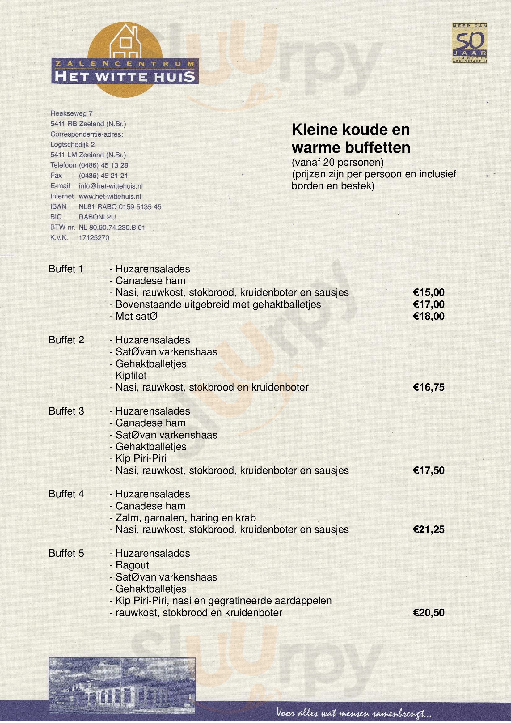 Het Witte Huis Zeeland Menu - 1