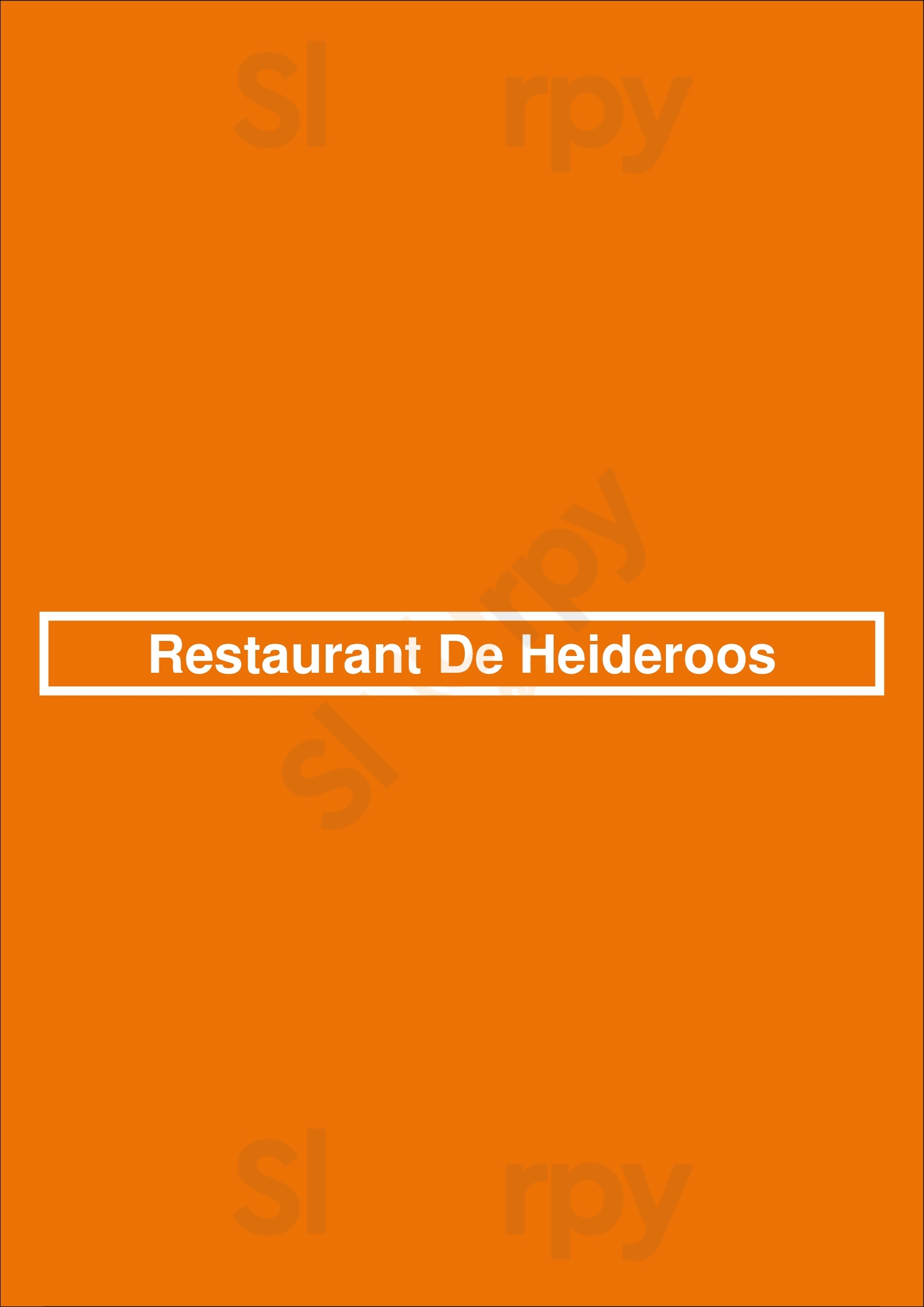 Restaurant De Heideroos Eerbeek Menu - 1