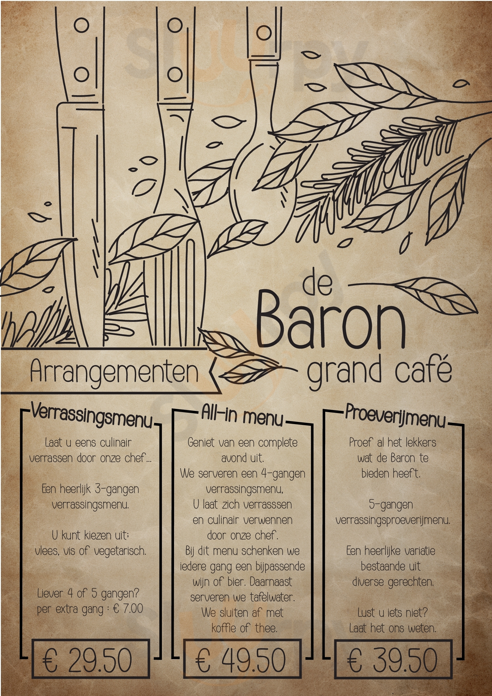 Grand Cafe De Baron Dedemsvaart Menu - 1
