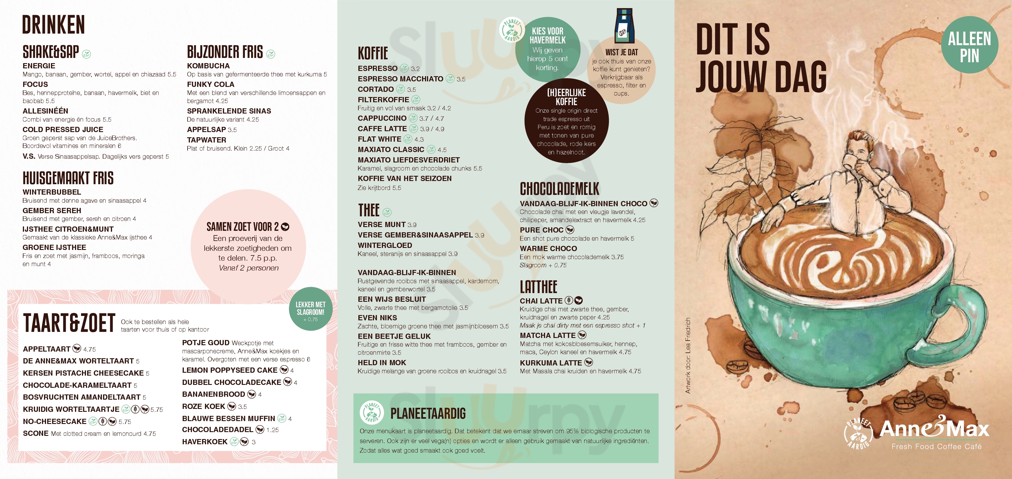 Anne&max Fahrenheitstraat Den Haag Menu - 1