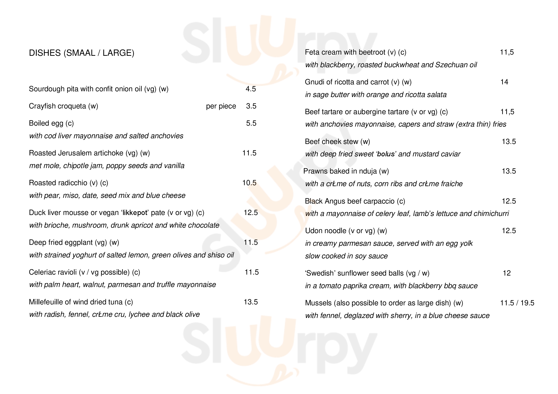 Eetcafe Schieland Rotterdam Menu - 1