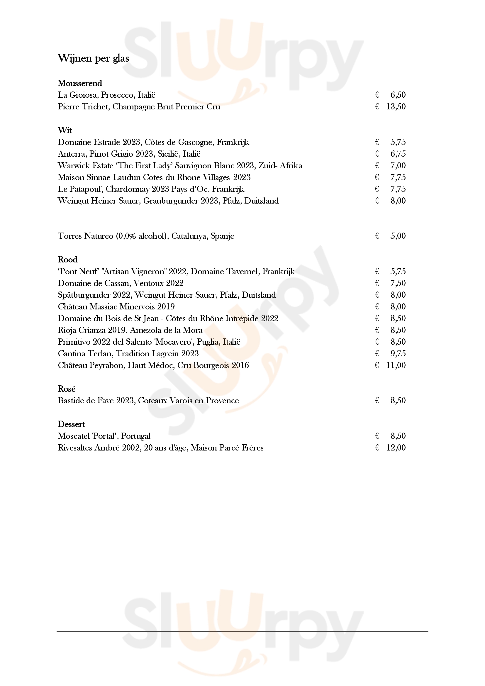 De Lage Vuursche Lage Vuursche Menu - 1