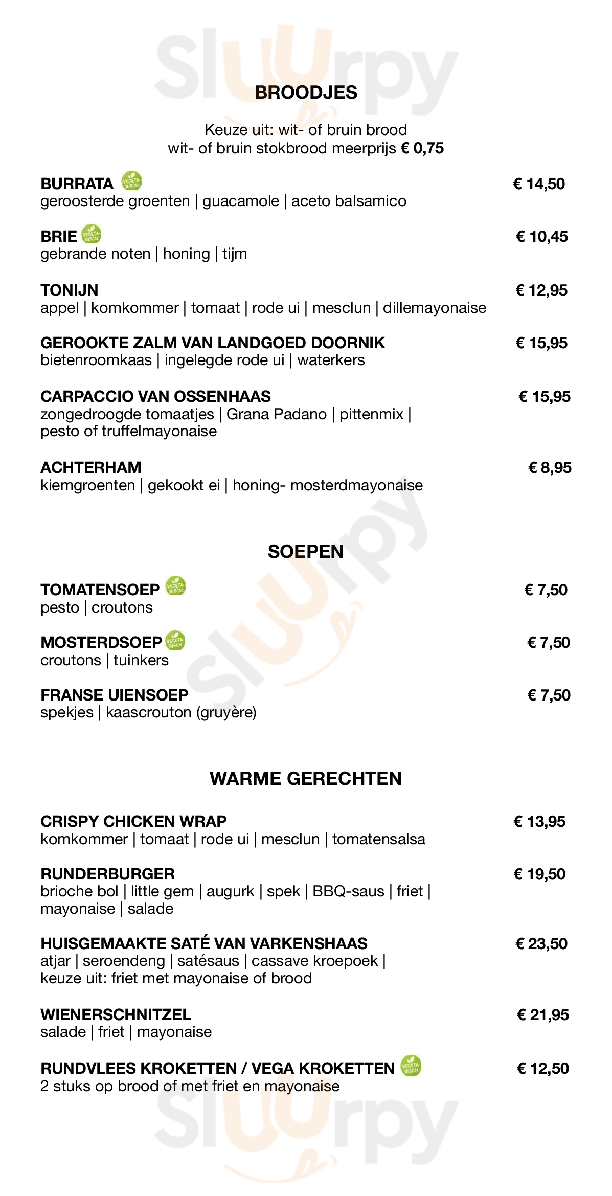 Brasserie Hugo's Westervoort Menu - 1