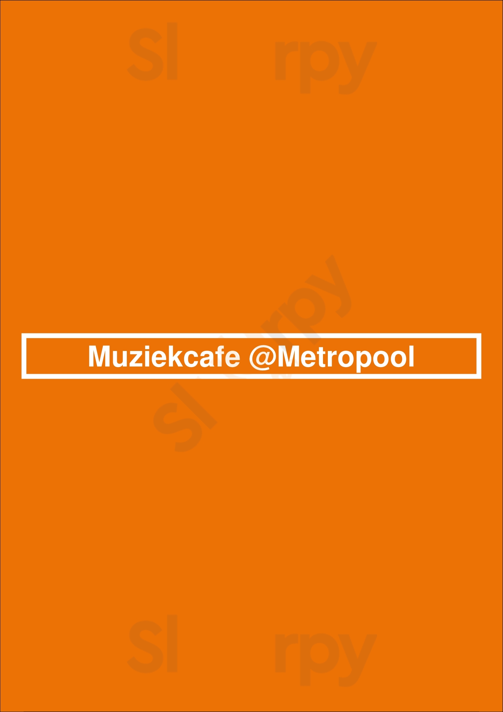 Muziekcafe @metropool Hengelo Menu - 1