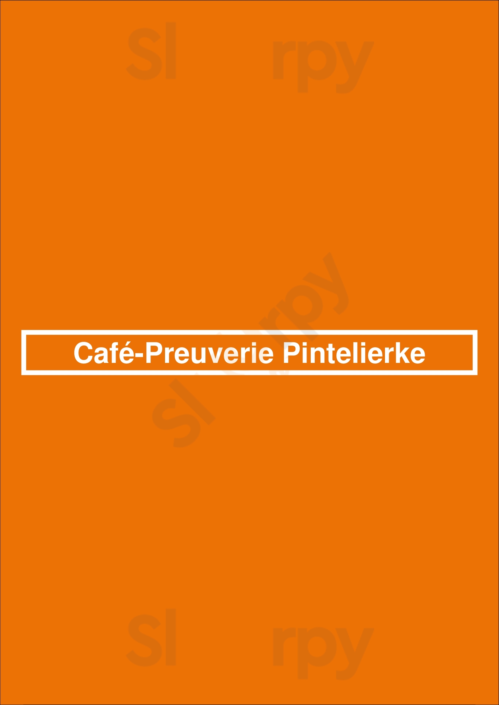 Café-preuverie Pintelierke Stein Menu - 1