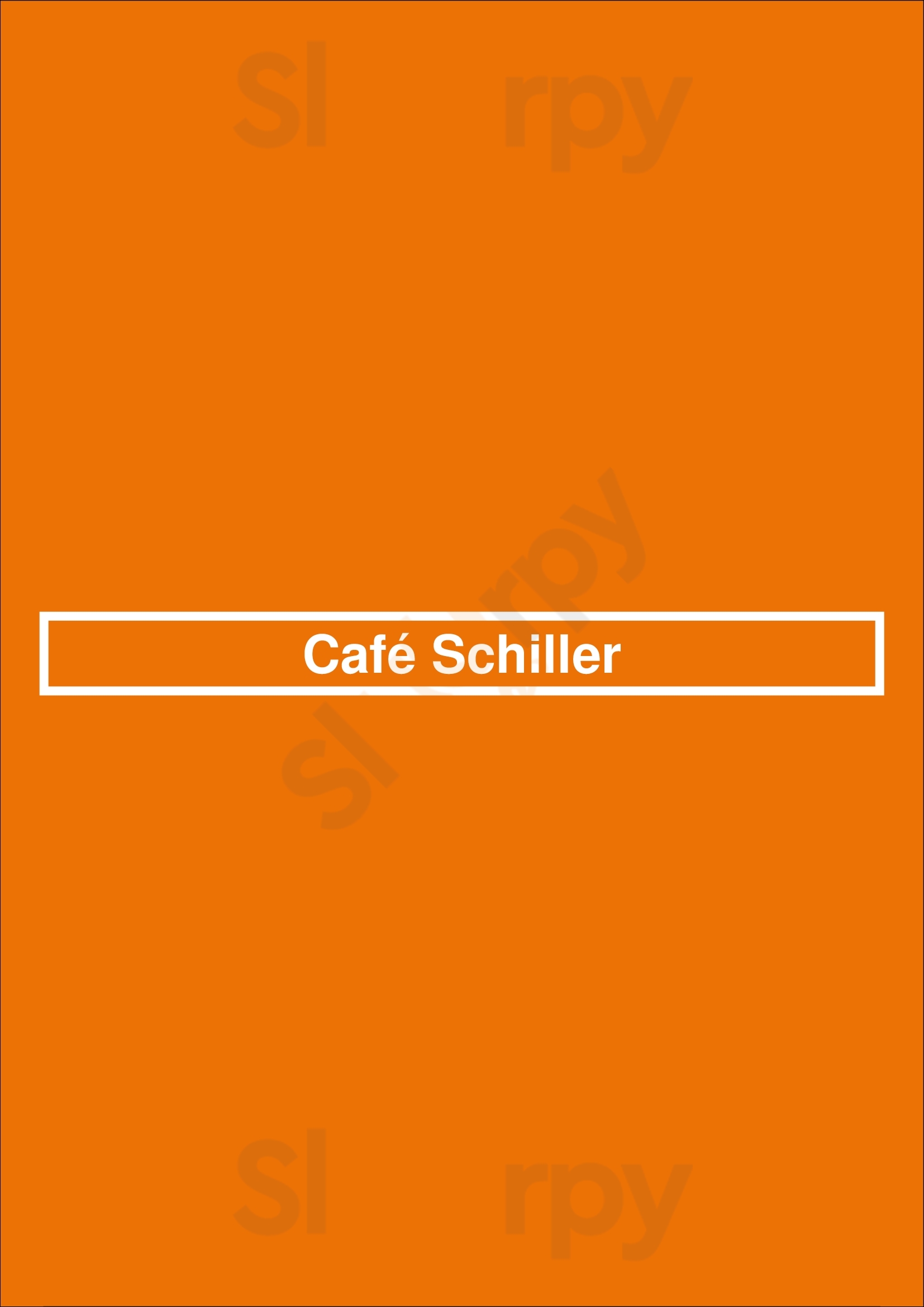 Café Schiller Amsterdam Menu - 1