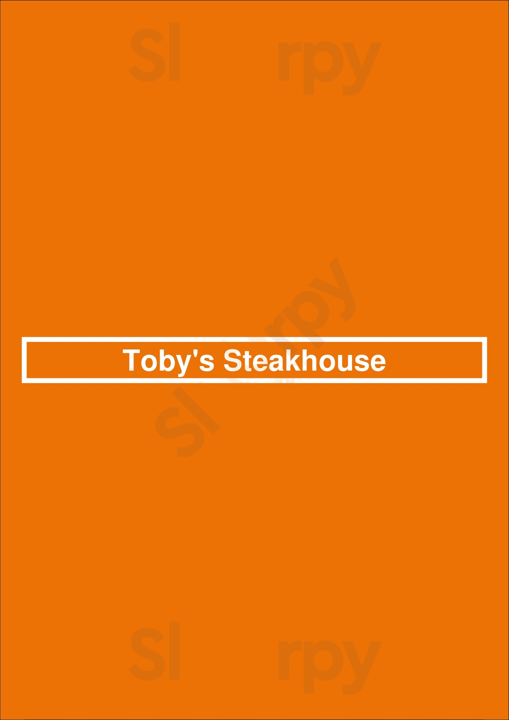 Toby's Steakhouse Exloo Menu - 1