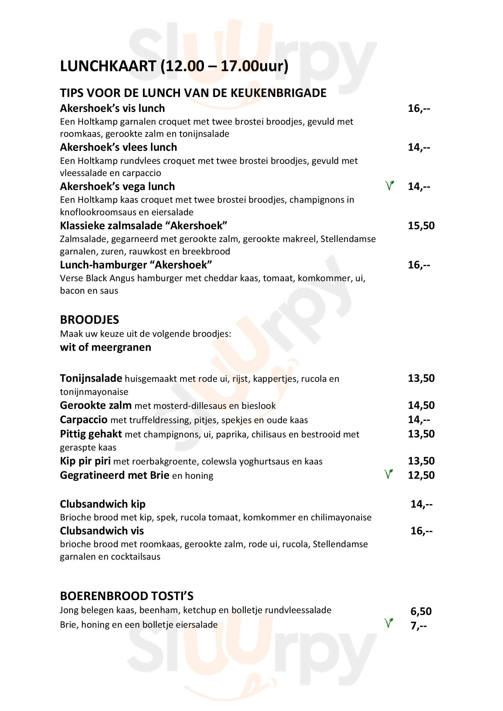 Restaurant De Zeemeeuw Stellendam Menu - 1