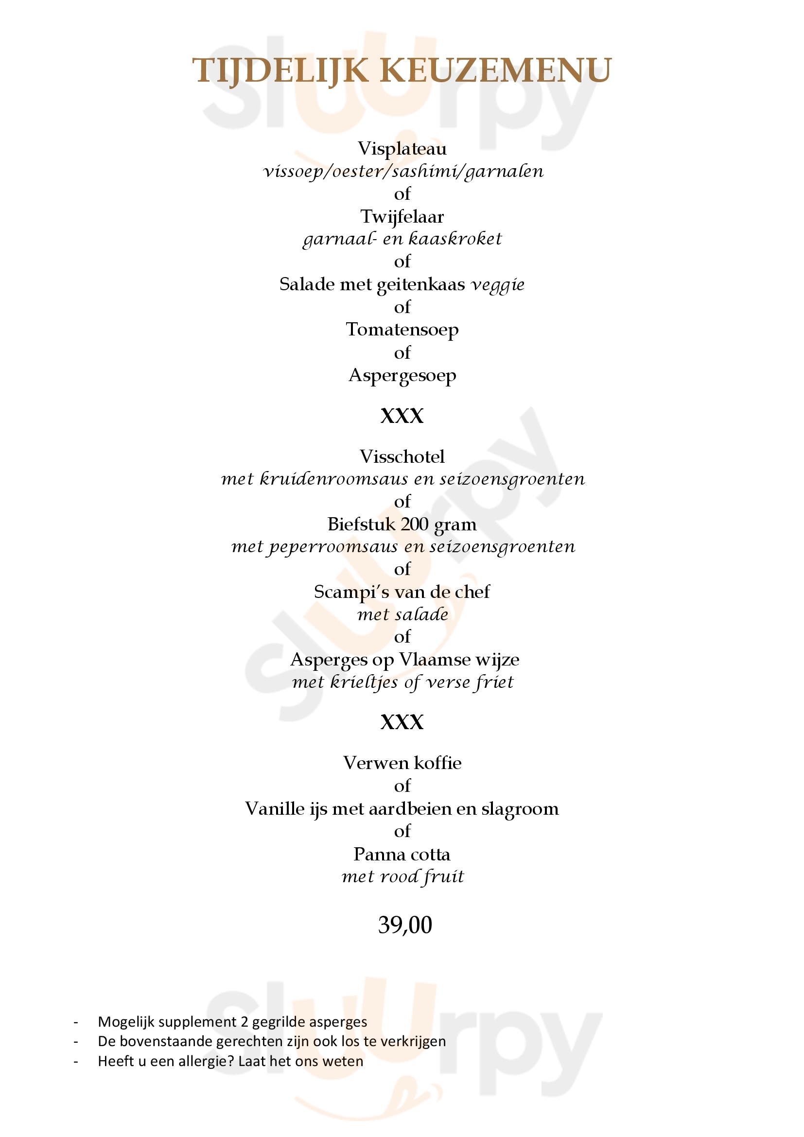 De Zwaan Philippine Menu - 1