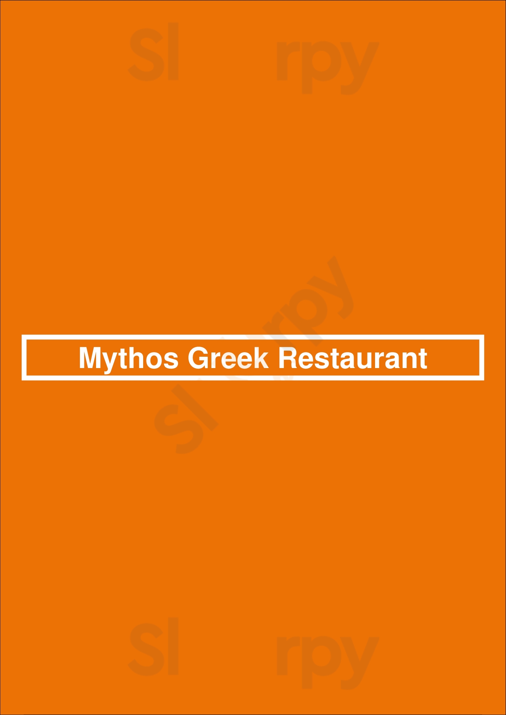 Mythos Greek Restaurant Amsterdam Menu - 1