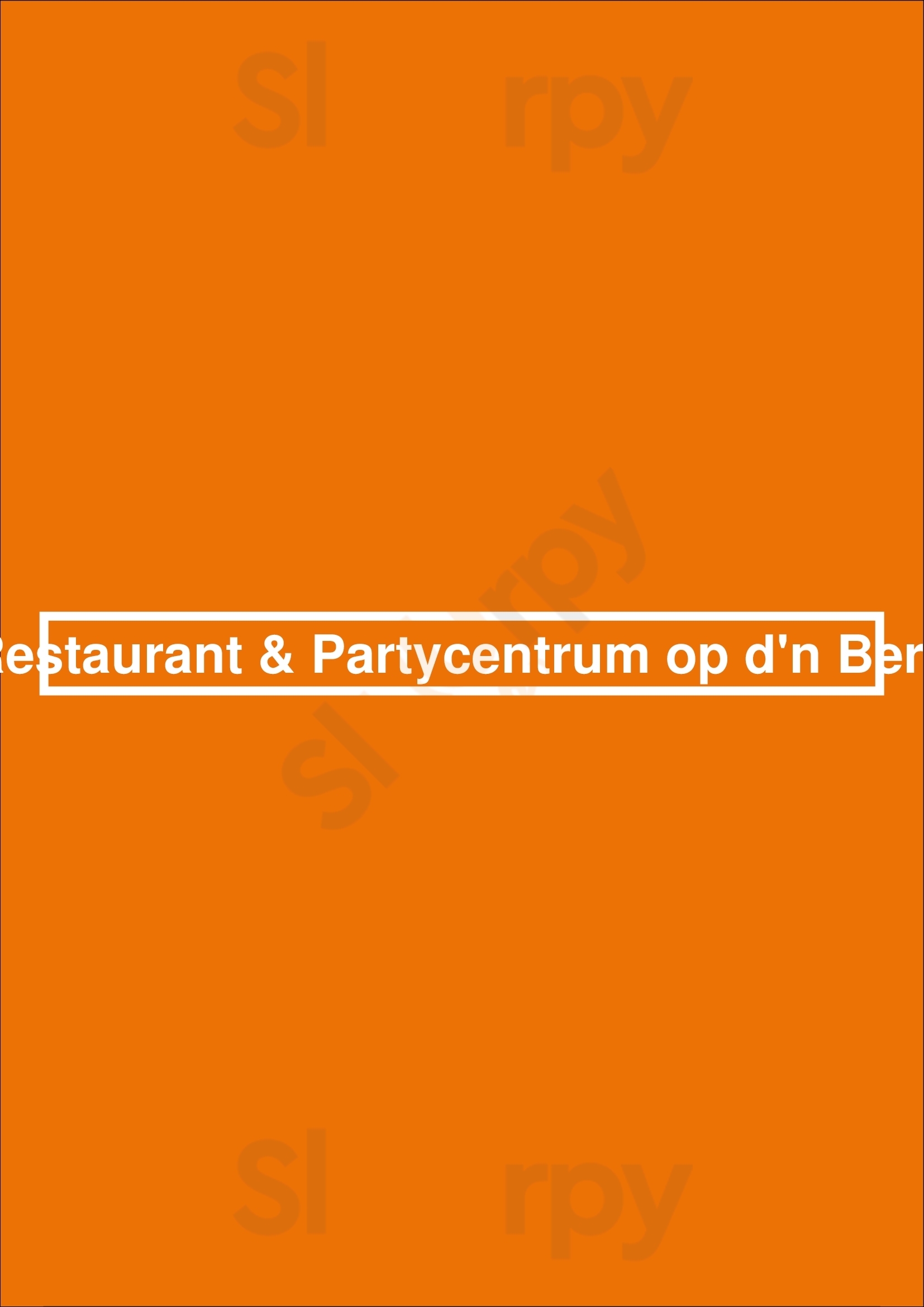 Restaurant & Partycentrum Op D'n Berg Helden Menu - 1