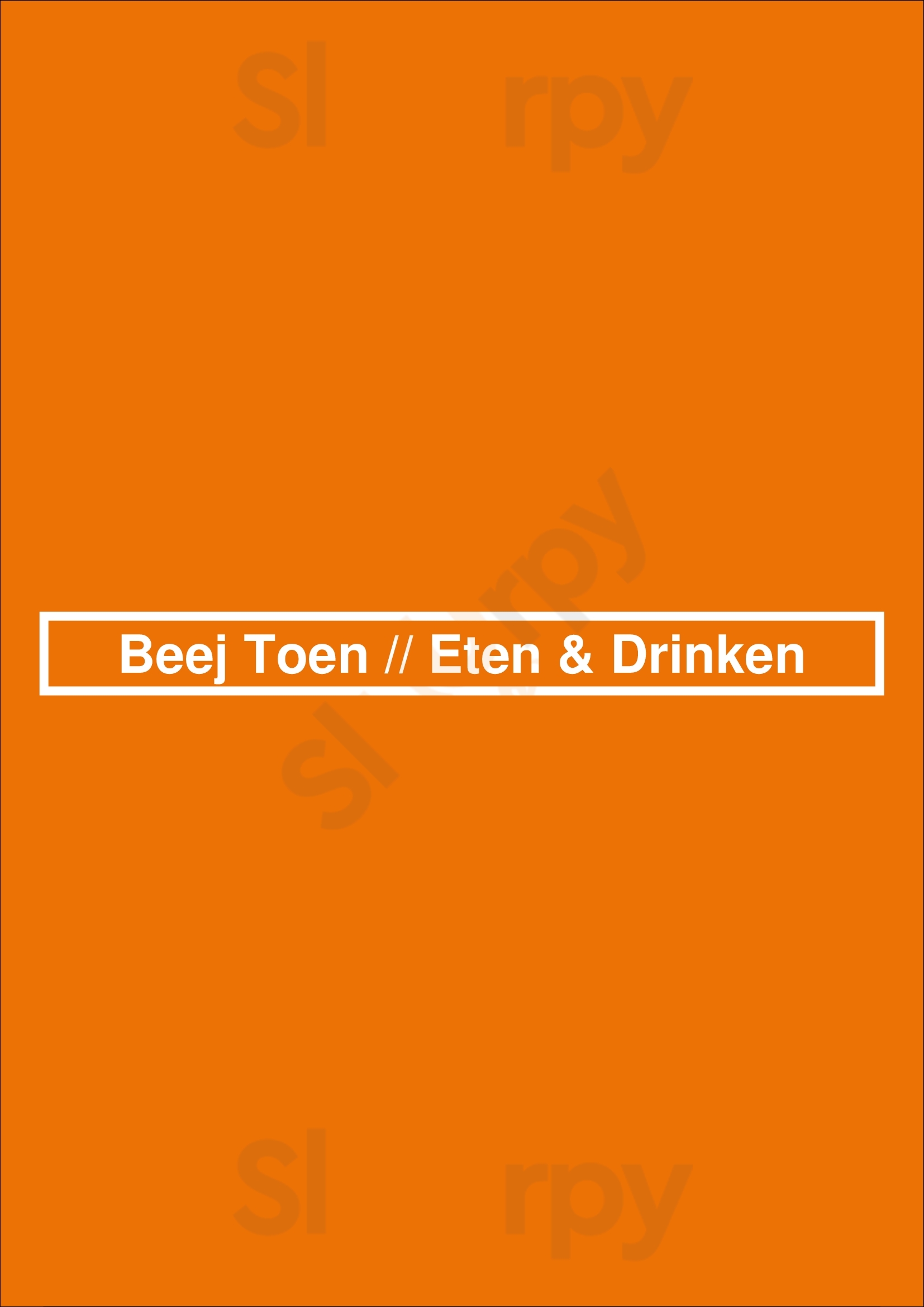 Beej Toen // Eten & Drinken Grubbenvorst Menu - 1