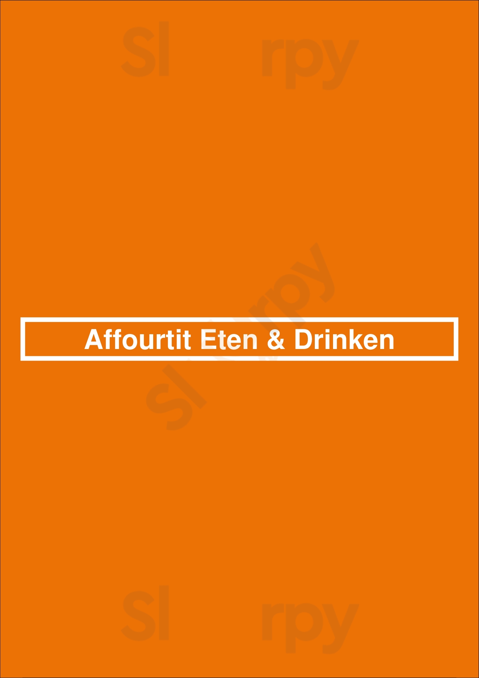 Affourtit Eten & Drinken Amsterdam Menu - 1
