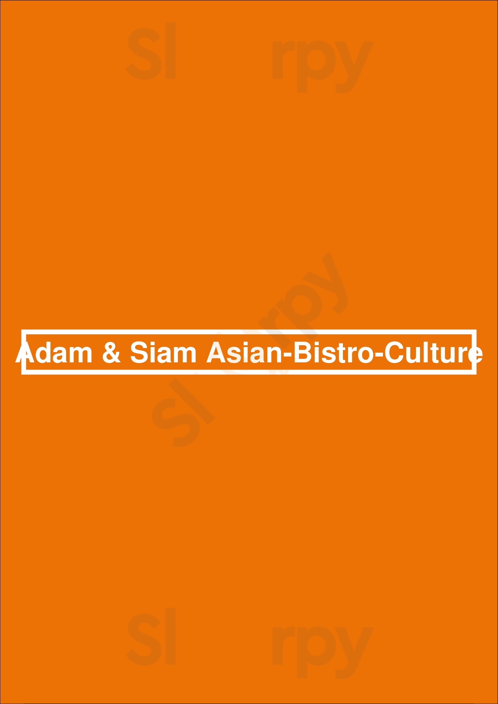 Adam & Siam Asian-bistro-culture Amsterdam Menu - 1