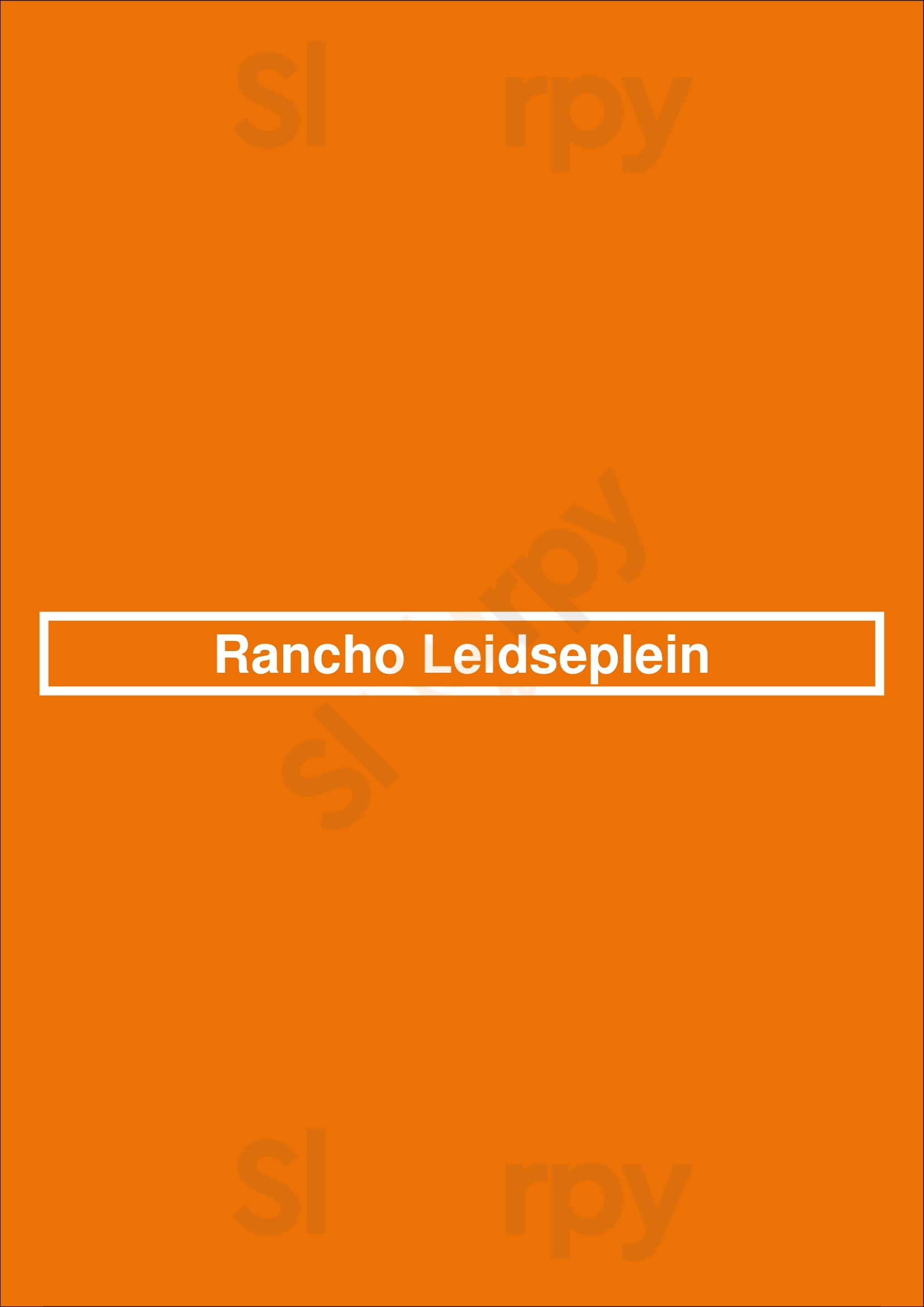 Rancho Leidseplein Amsterdam Menu - 1