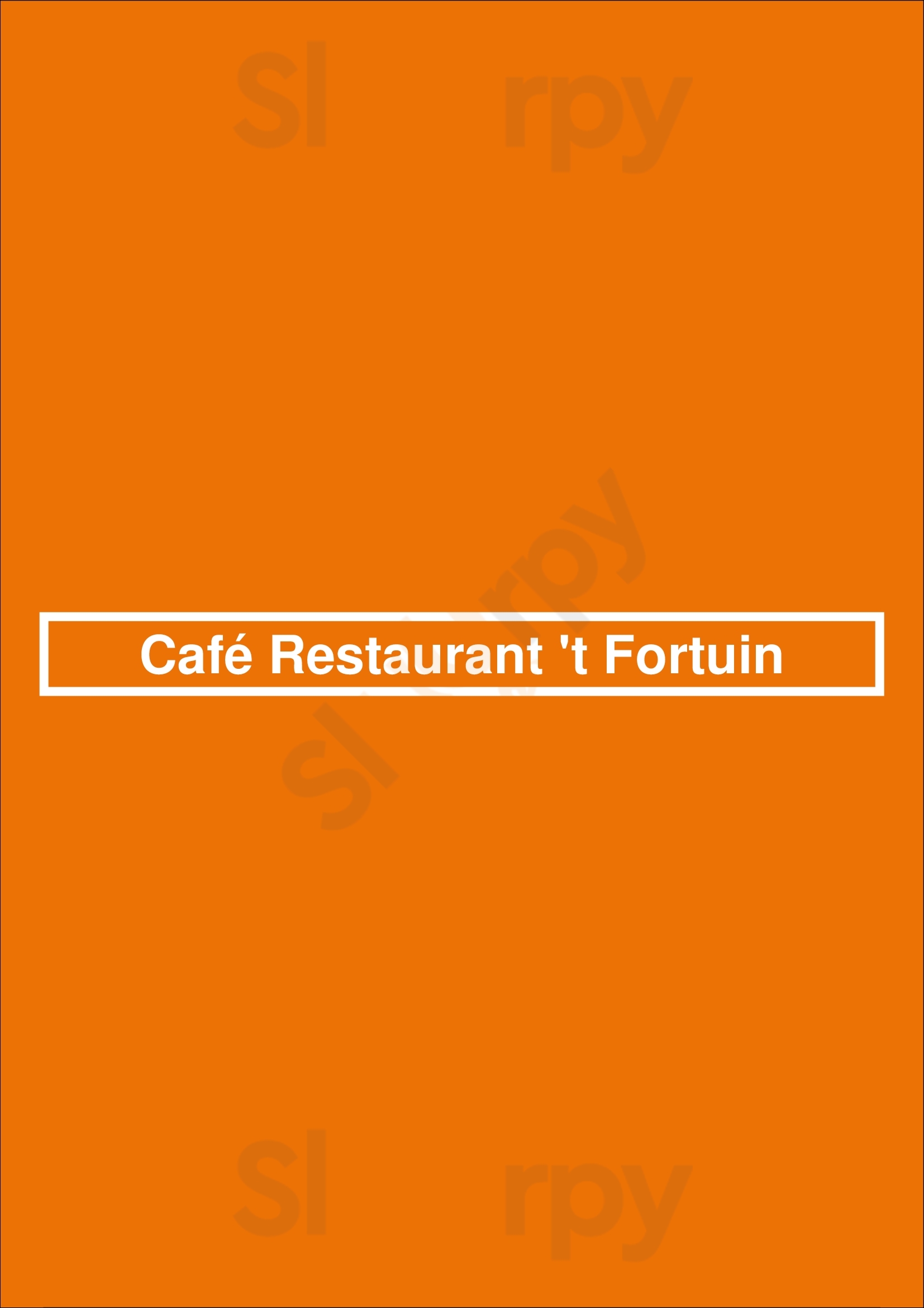 Café Restaurant 't Fortuin Wervershoof Menu - 1