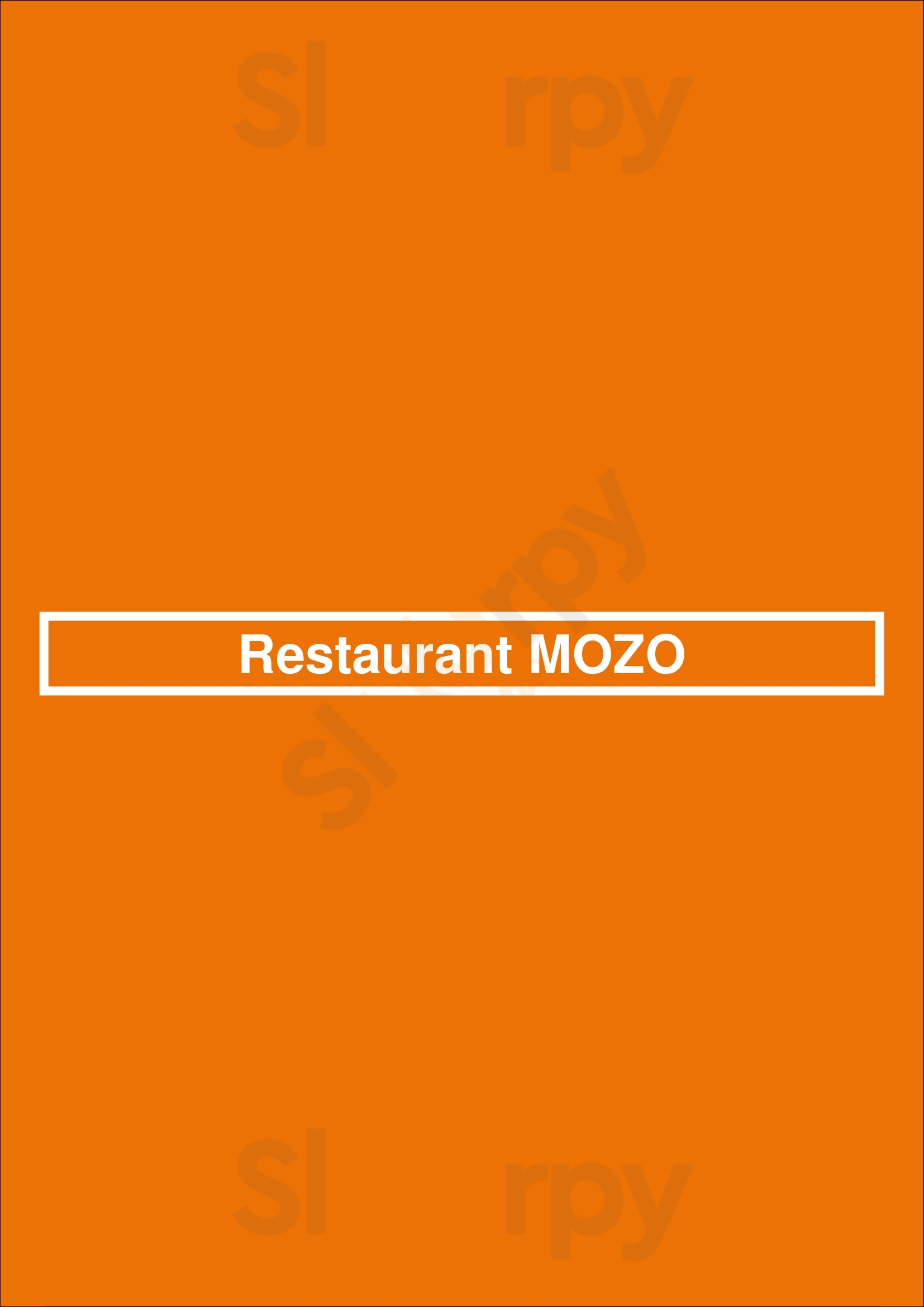 Restaurant Mozo Amsterdam Menu - 1