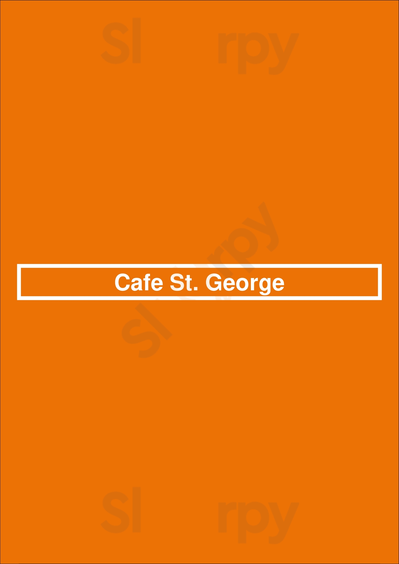 Cafe St. George Amsterdam Menu - 1