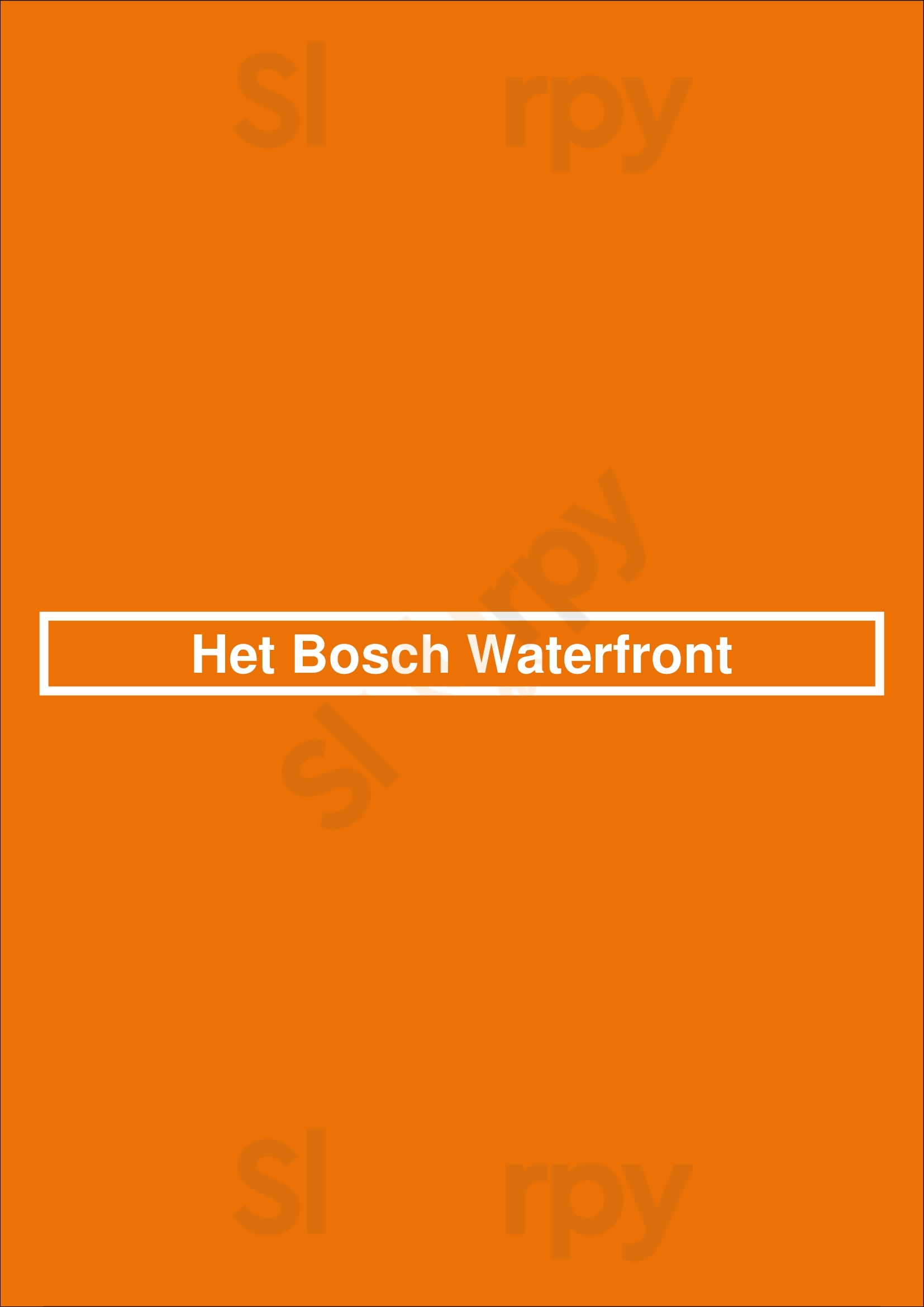 Het Bosch Waterfront Amsterdam Menu - 1